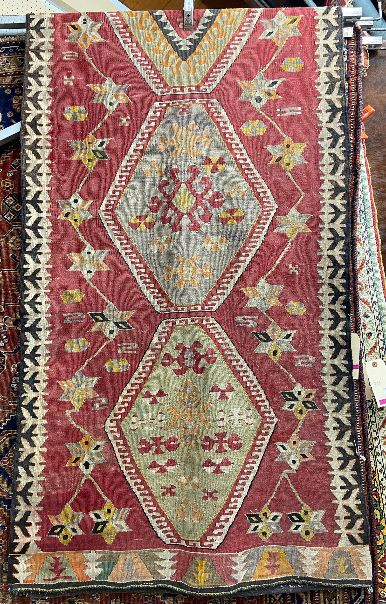 2' 11" x 10' 1" Kelim Runner Rug.: The Rug looks to be in good overall condition. In-House Shipping is Available for this Rug. Please see our Website Regarding In-House Shipping Procedures.