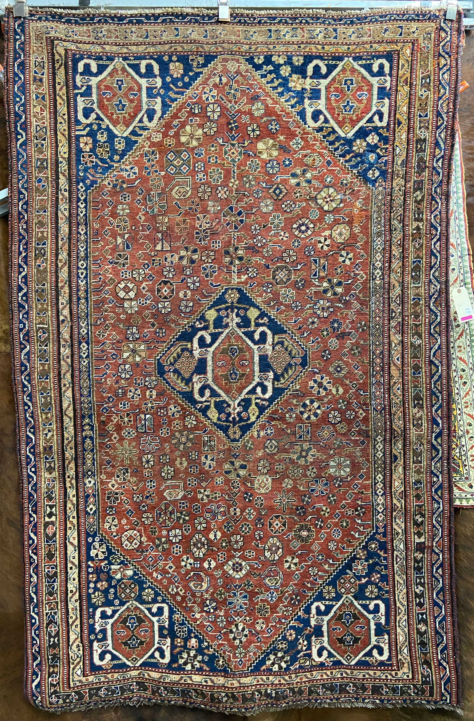 5' 1" x 8' Caucasian Type Geometric Rug. (1 of 2)