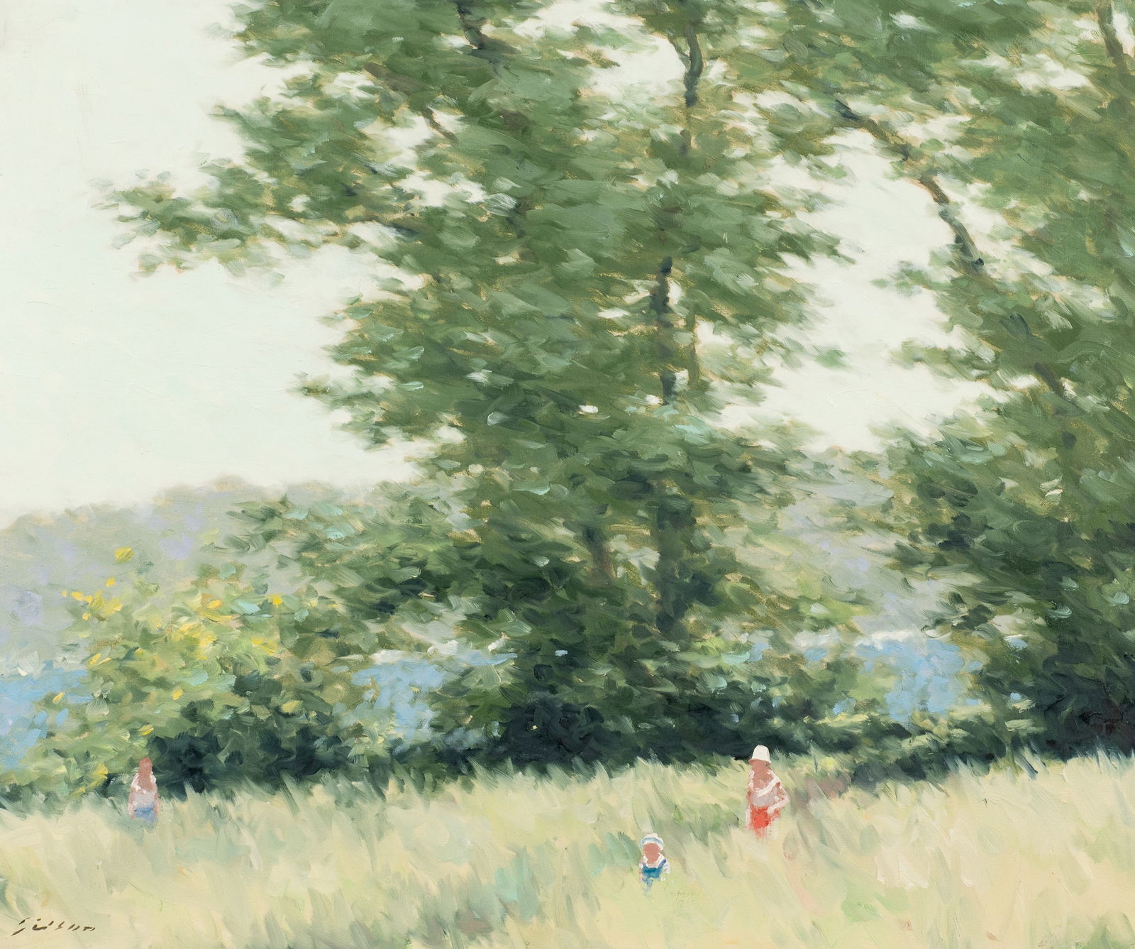 Lake Scene Painting, Andre Gisson. (1 of 6)