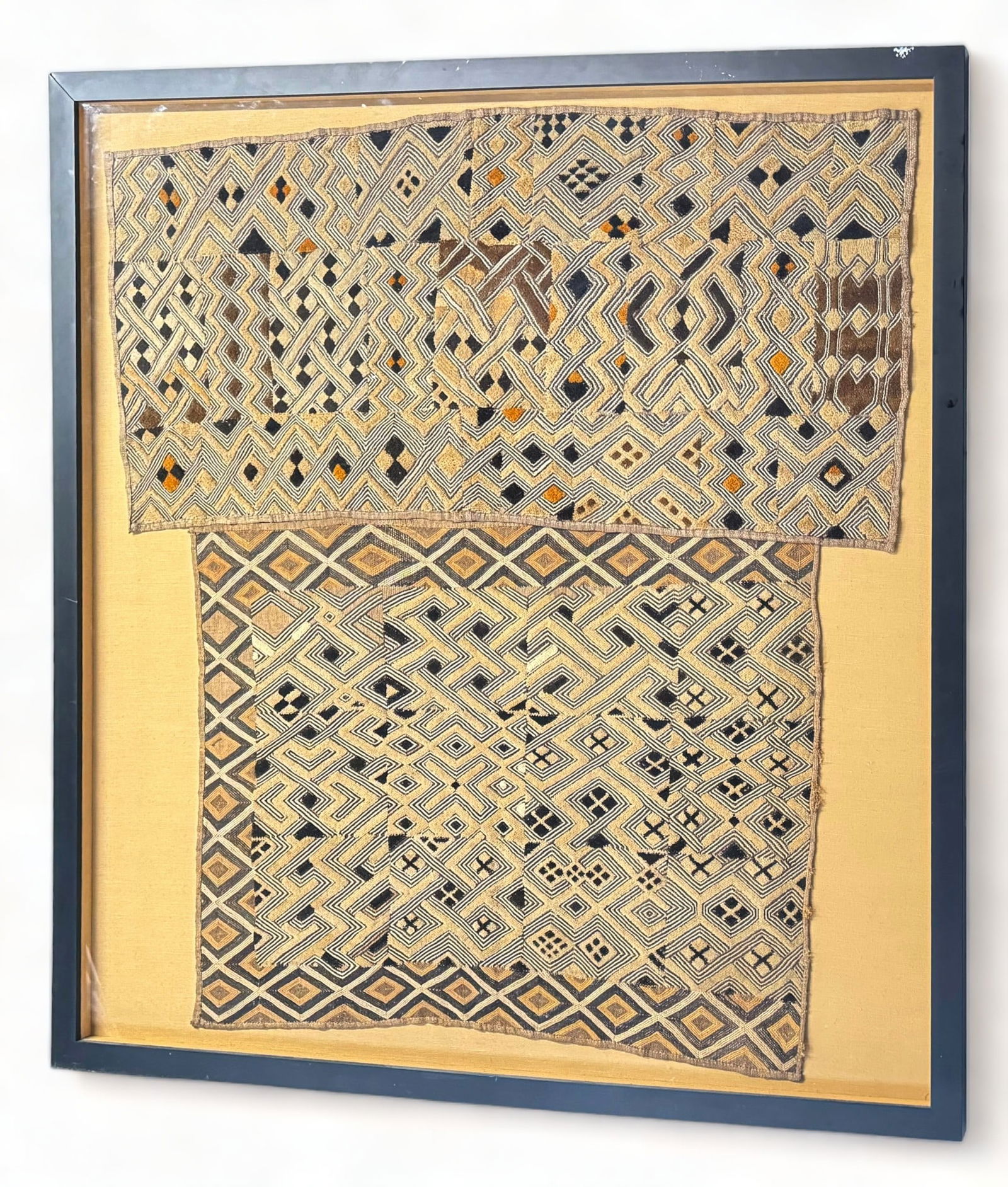 Kuba Cloth Woven African Textiles, Framed. (1 of 4)
