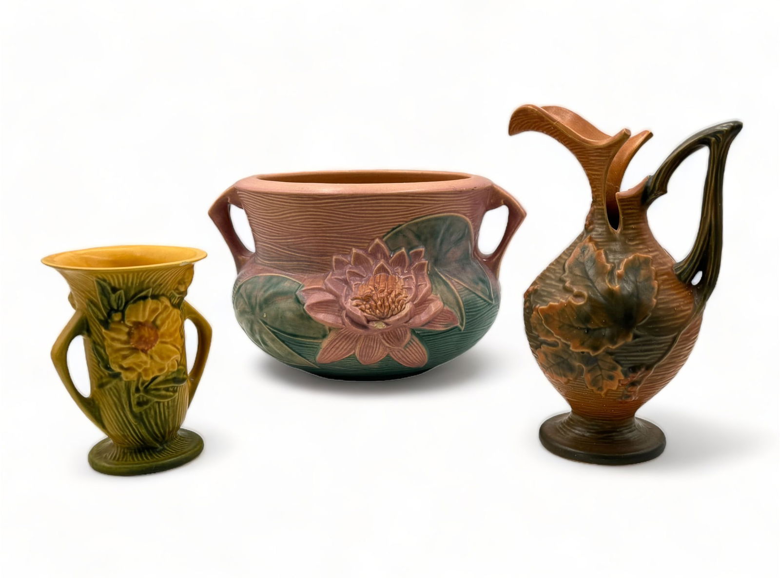 Lot of 3 Roseville Pottery Pieces, As Is. (1 of 5)