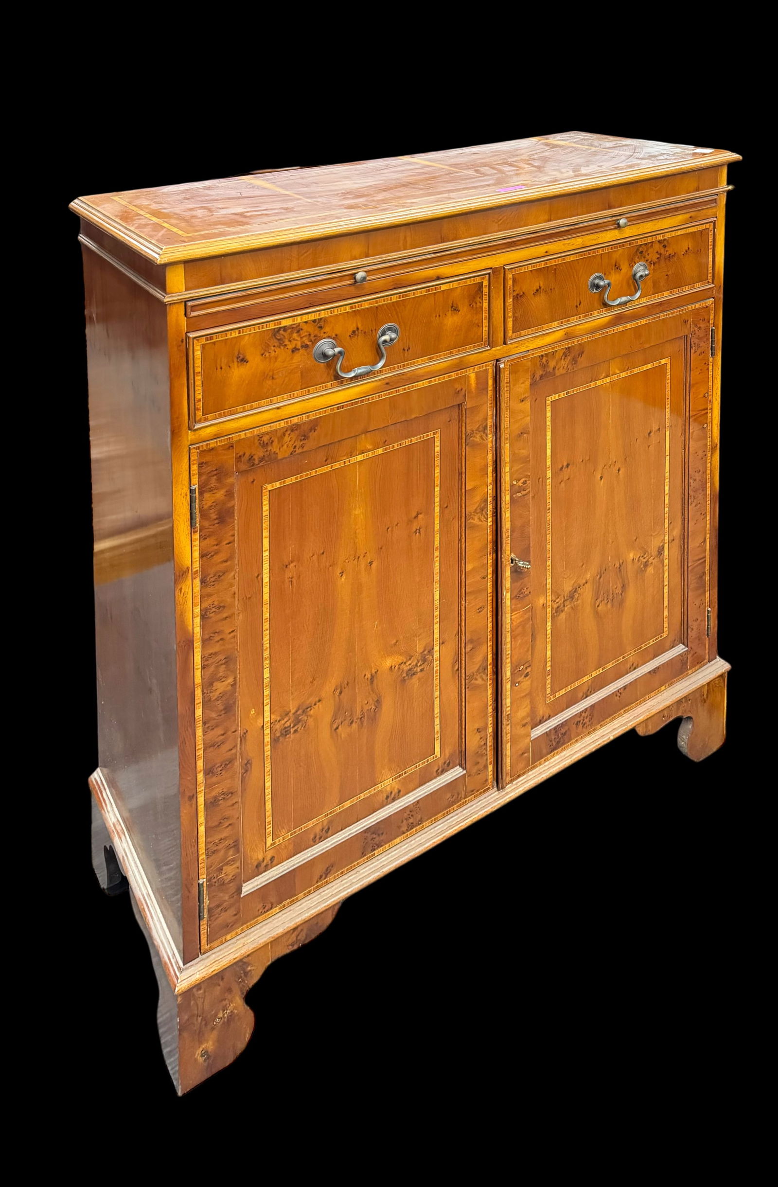 Banded & Inlaid Walnut Cabinet. (1 of 2)