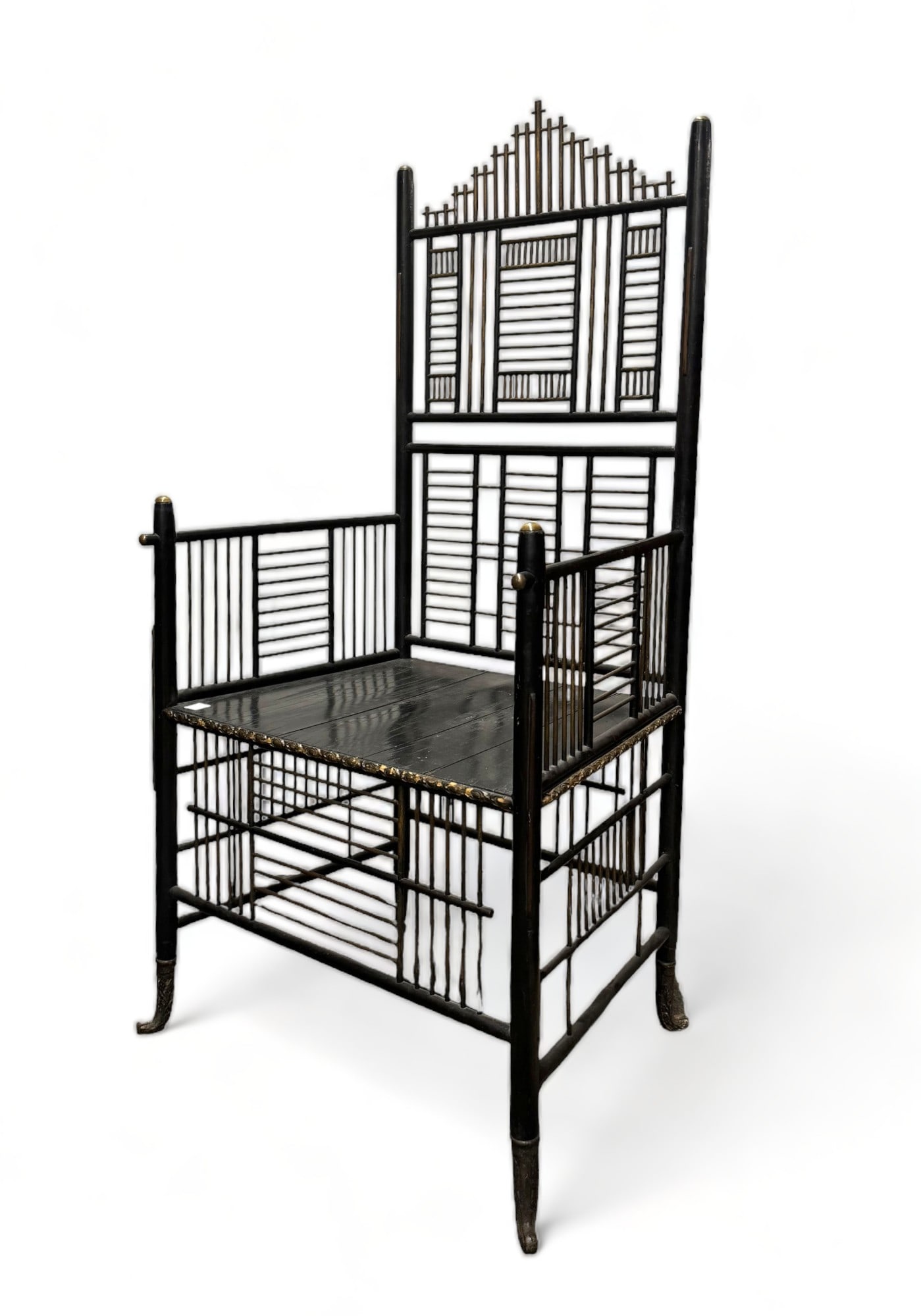 Arts & Crafts Ebonized Wood Armchair. (1 of 1)