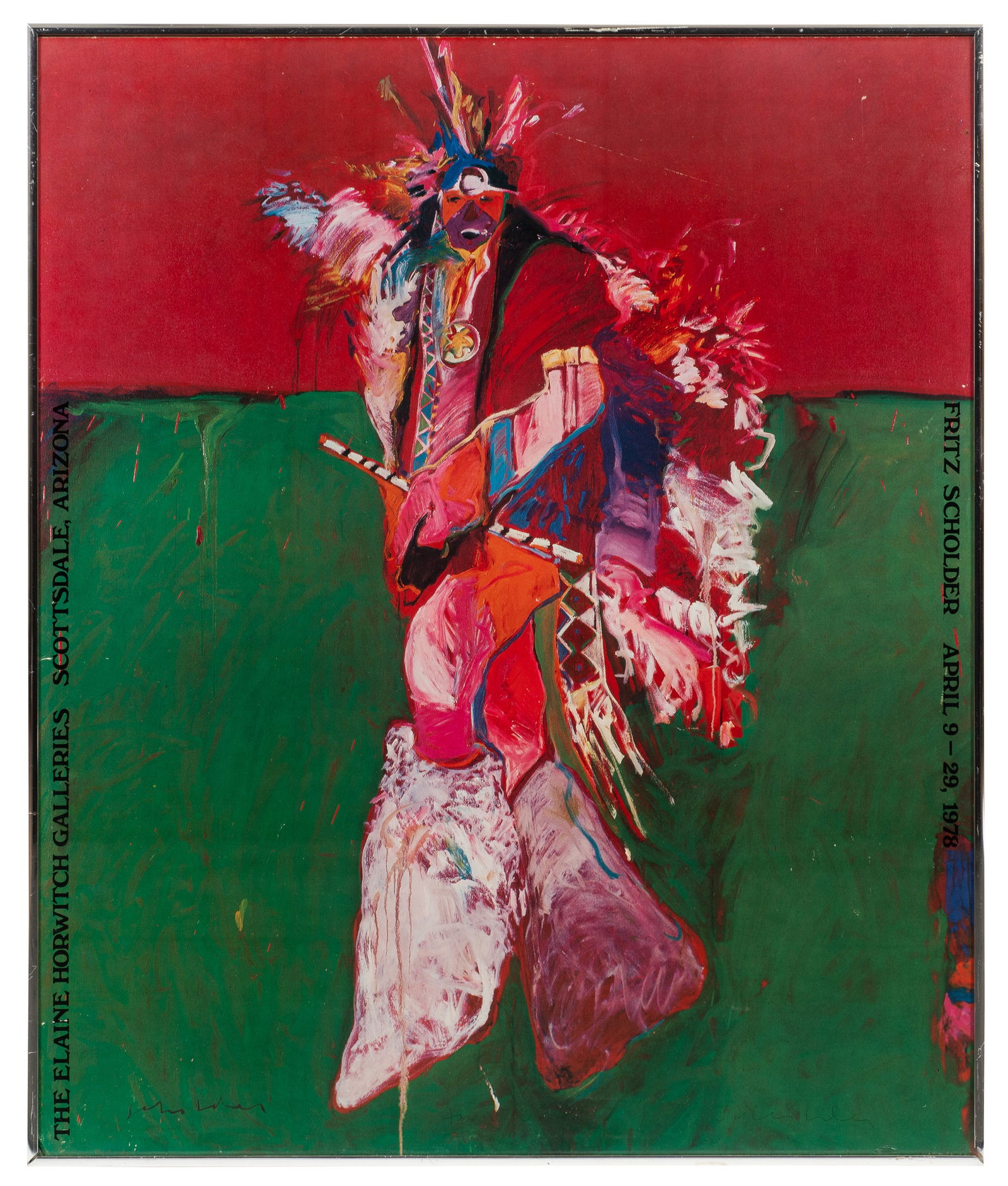 Signed Fritz Scholder Exhibition Poster. (1 of 5)