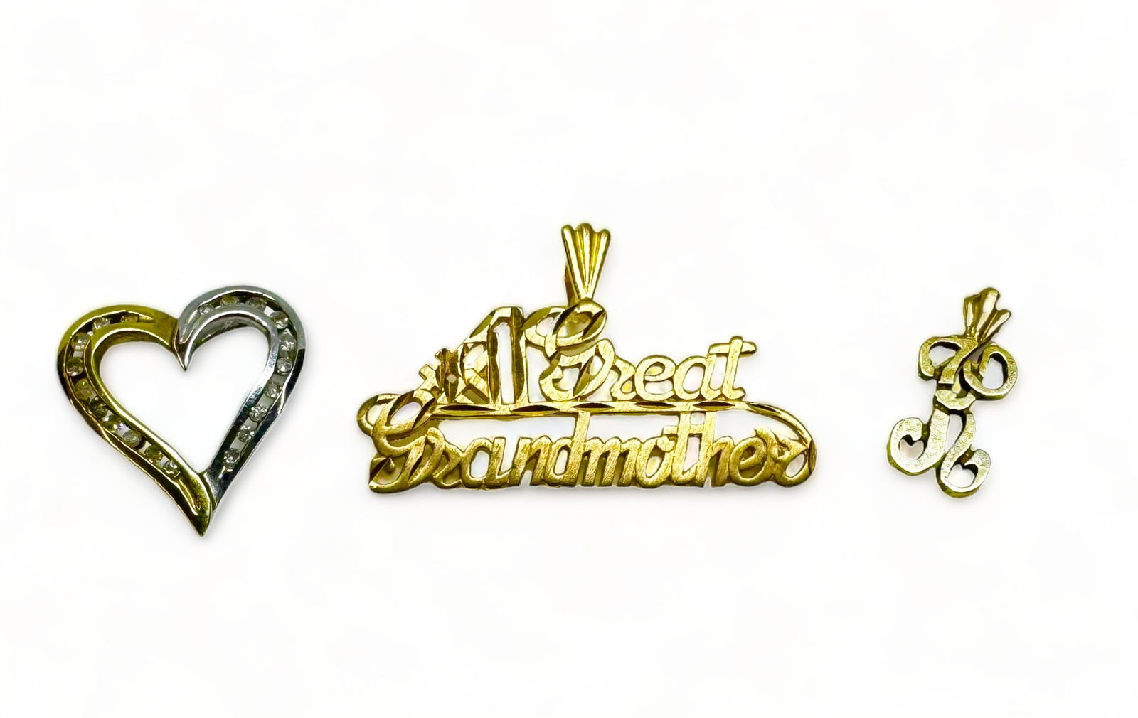 Lot of 3 Gold Pendants - Two 14K & One 10K. (1 of 2)