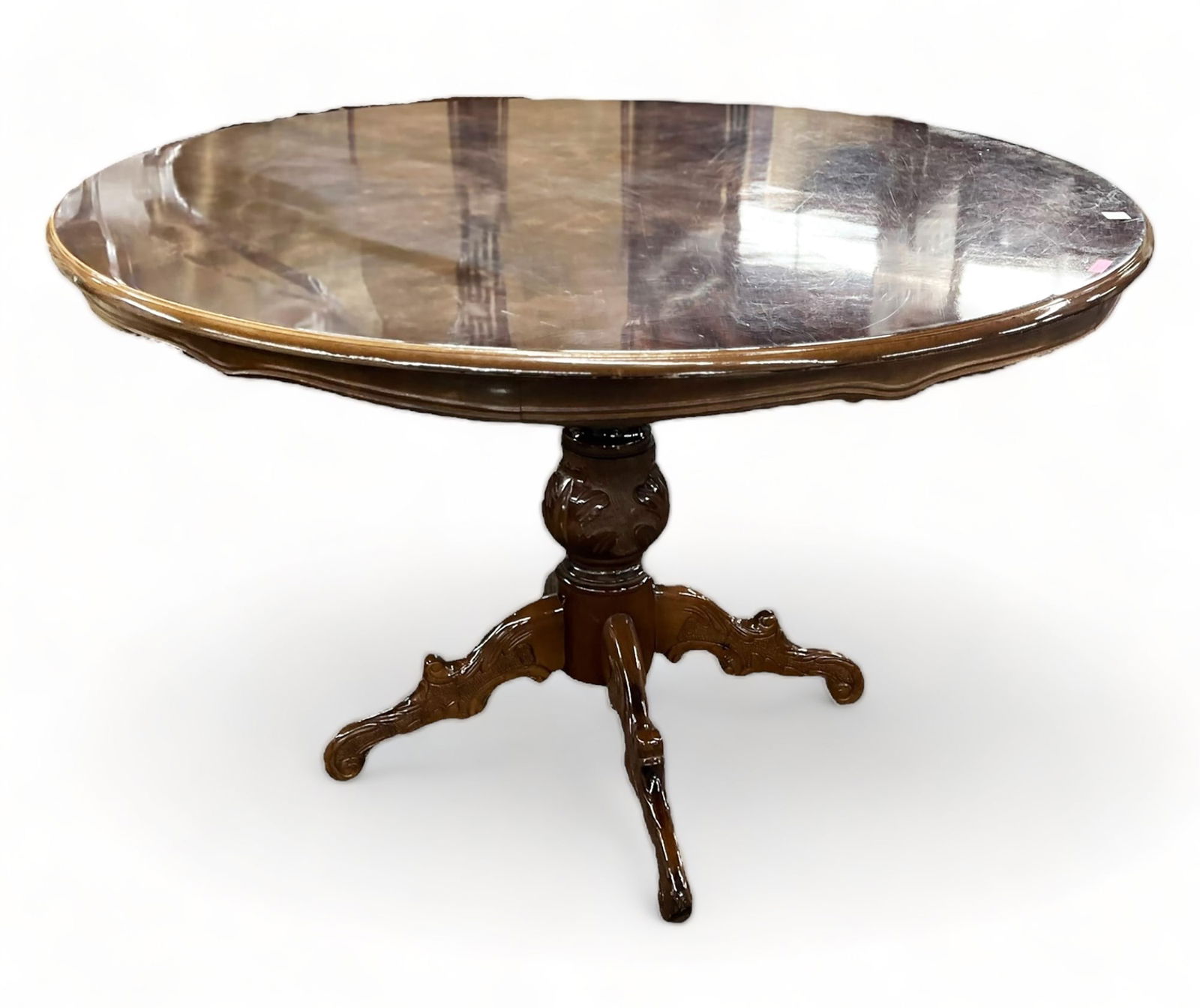 Round Inlaid Dining Table. (1 of 3)