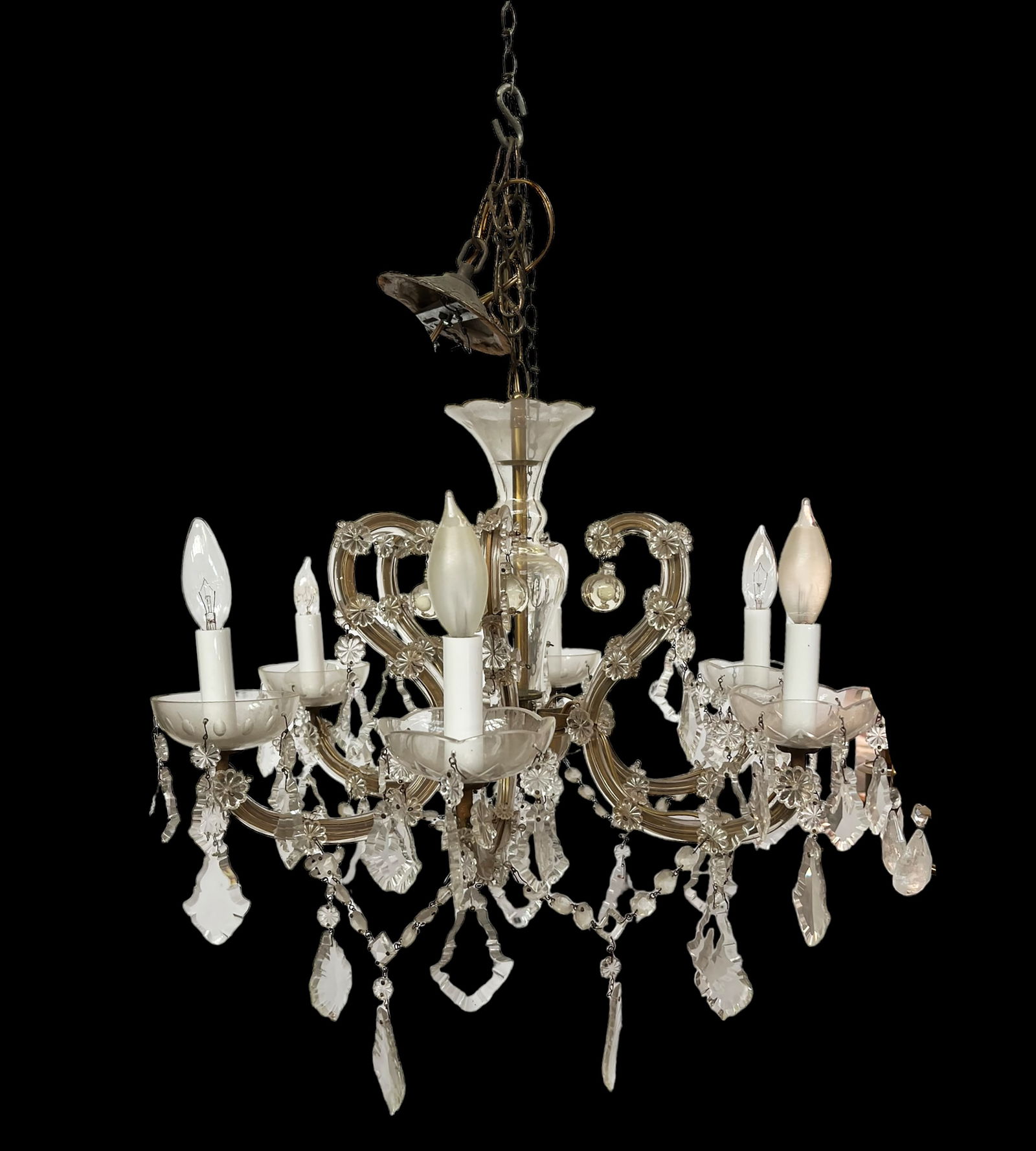 Ornate Venetian Glass Crystal Prism Chandelier. (1 of 1)