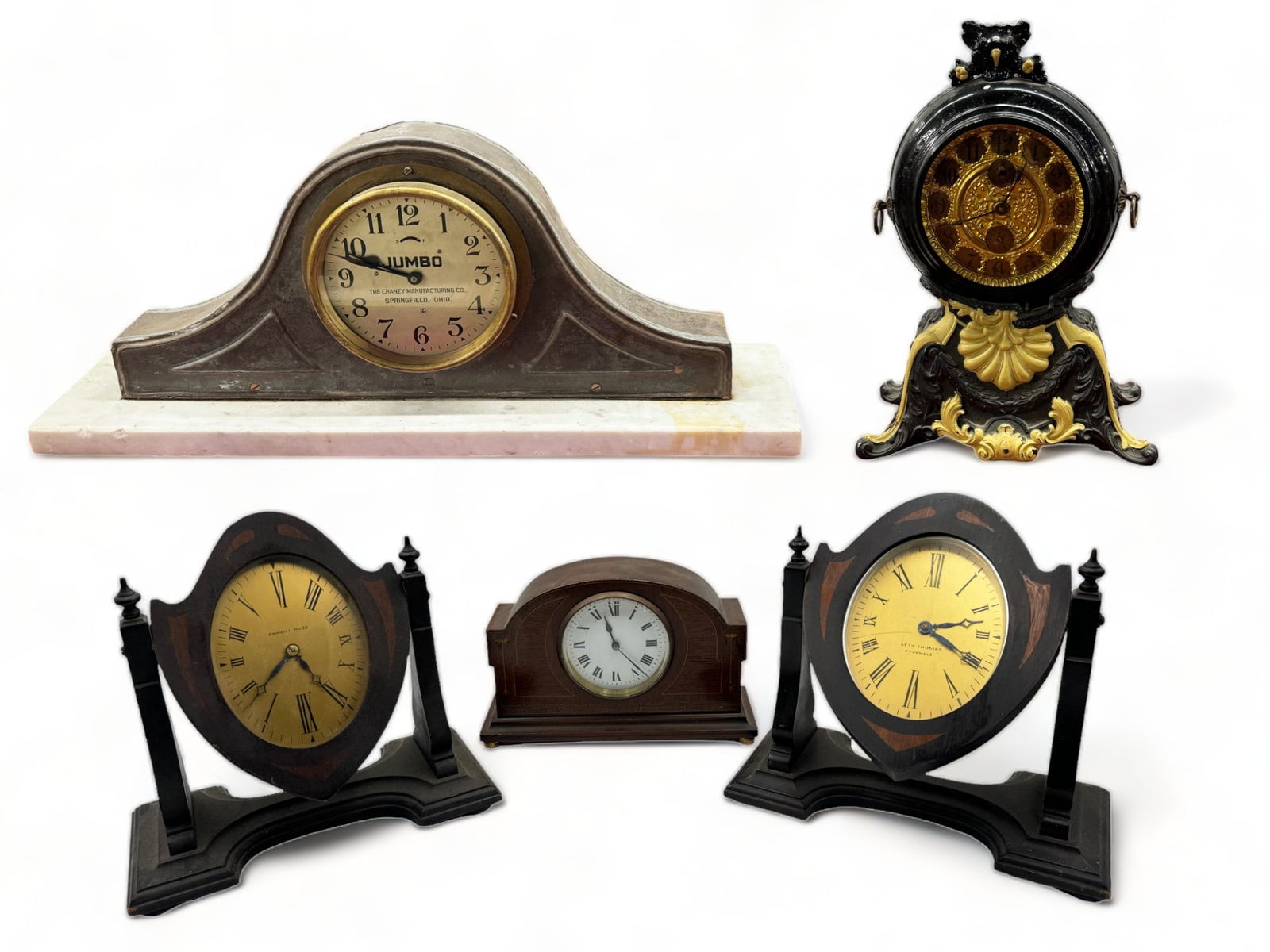 Lot of 5 Assorted Vintage Clocks. (1 of 1)
