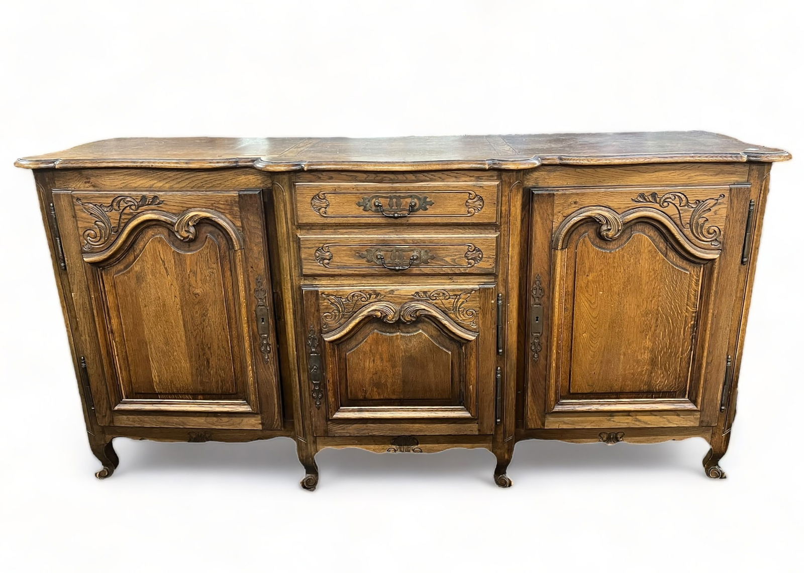 Large Carved Oak Buffet. (1 of 2)