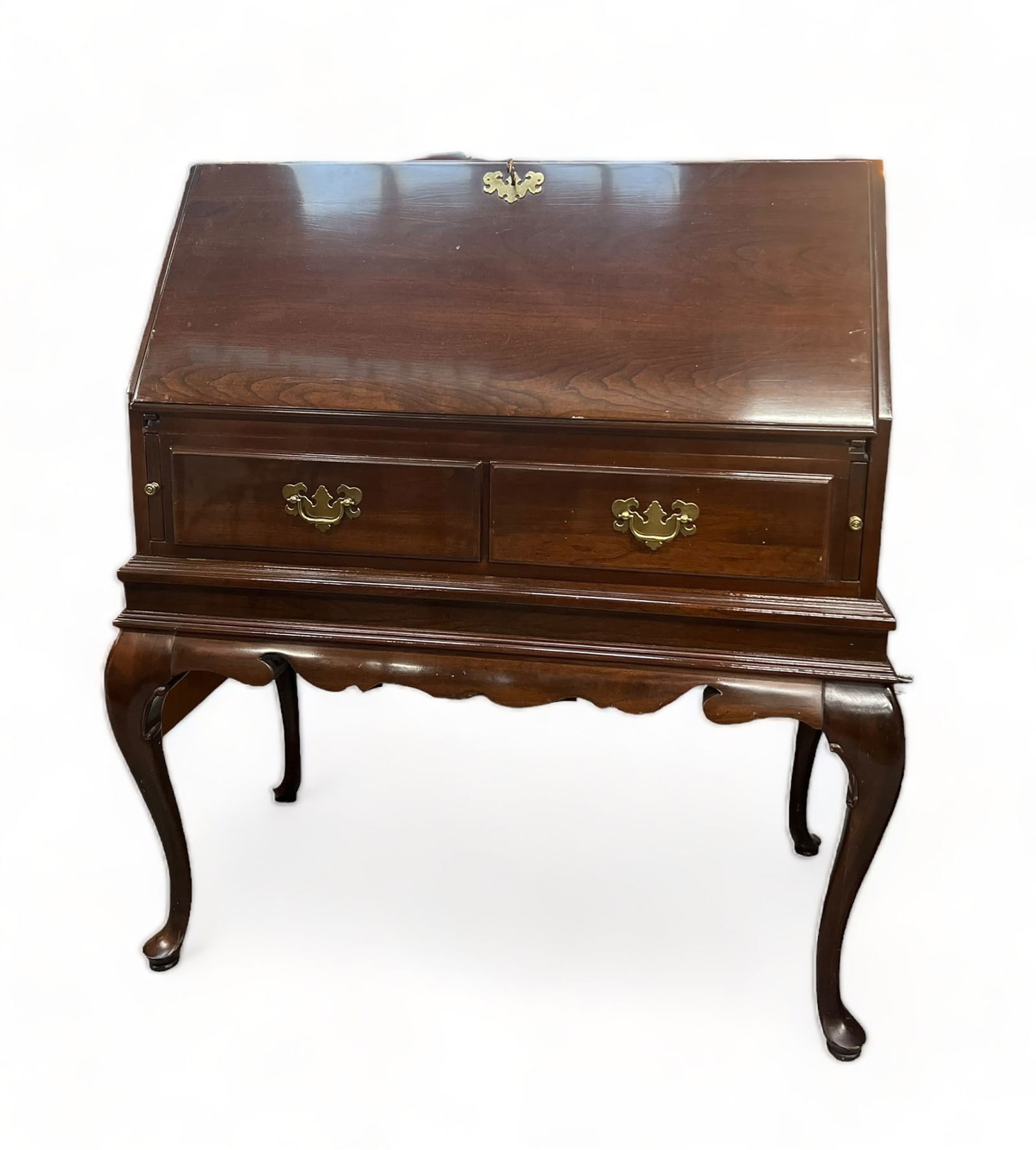 Ethan Allen Queen Anne Style Dropfront Cherry Desk (1 of 2)