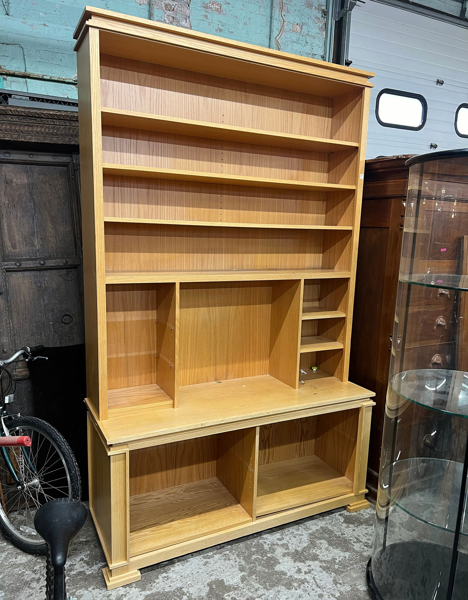 Tall Light Wood Store Display Cabinet. (1 of 1)