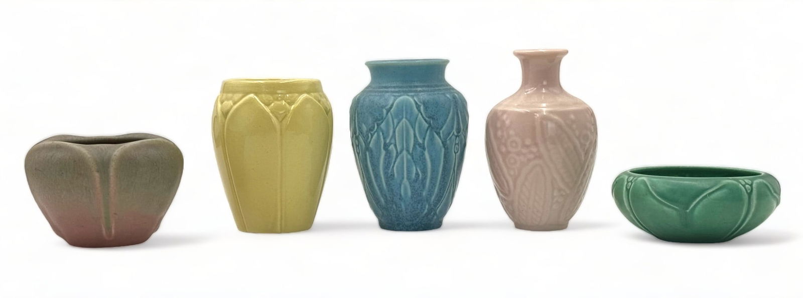 Lot of 5 Rookwood Pottery Small Vases. (1 of 3)