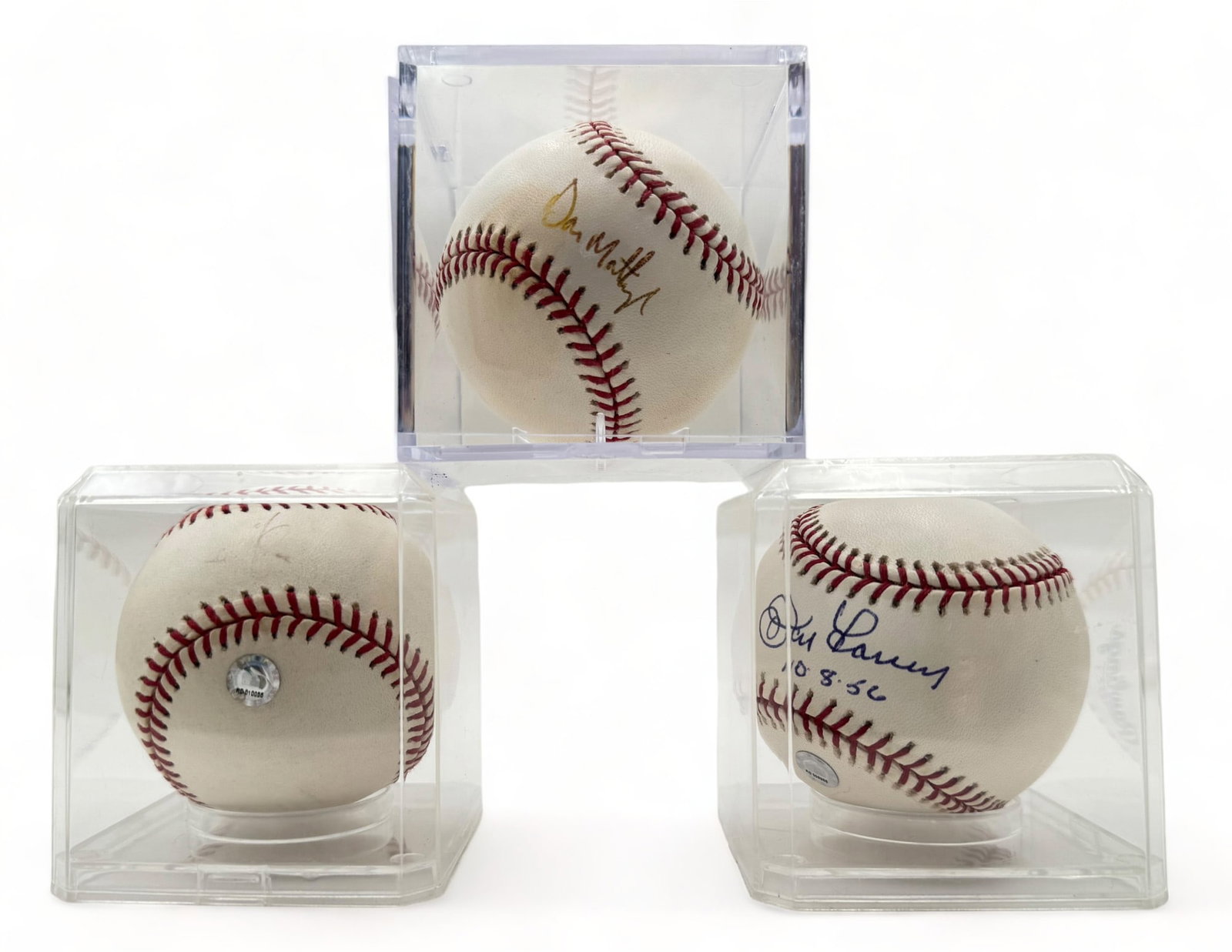 Lot of 3 Signed MLB Baseballs- Don Mattingly, etc. (1 of 1)