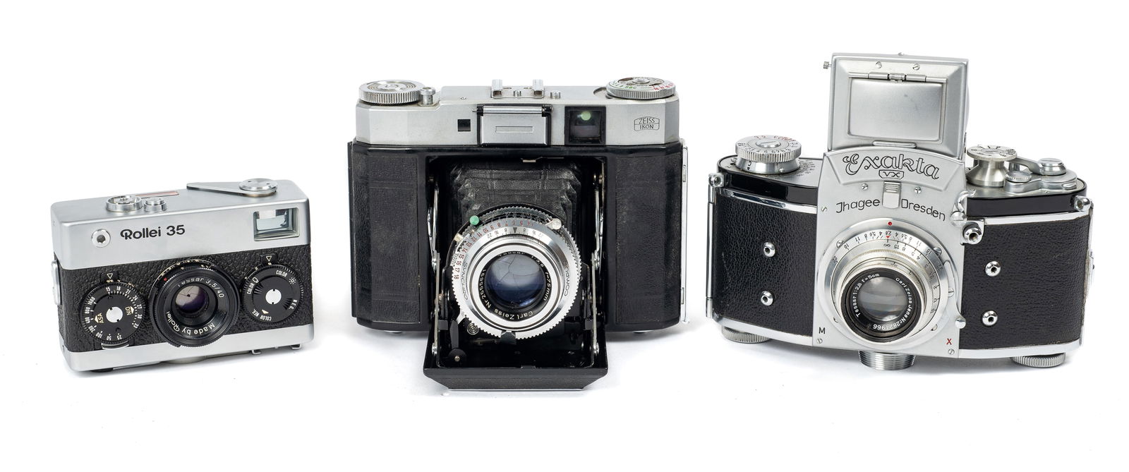 Lot of 3 German Cameras: Zeiss, Rollei, & Ihagee. (1 of 11)