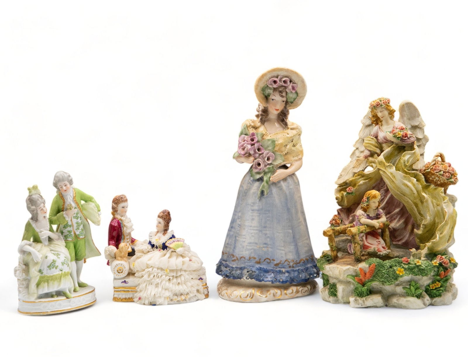 Lot of 4 Figurines- Irish Dresden, etc. (1 of 3)