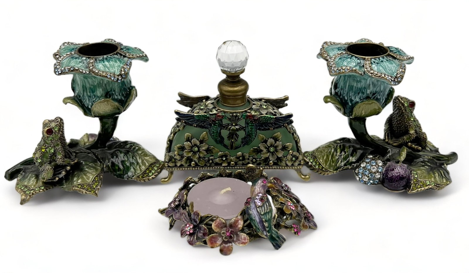 Lot: 4 Pcs.- Rhinestone and Enamel Animal Decor. (1 of 5)