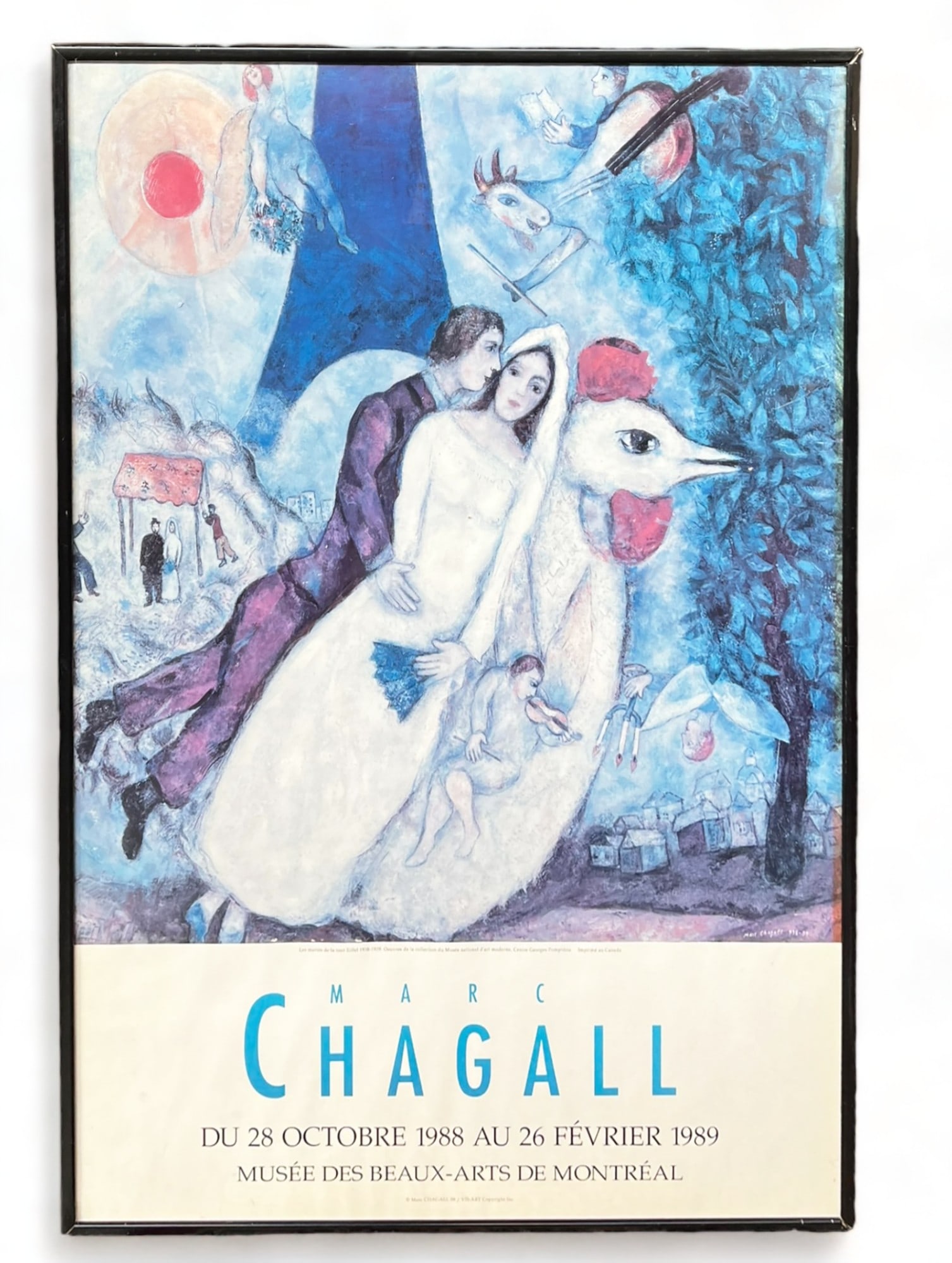 Marc Chagall Exhibition Poster, Framed. (1 of 5)
