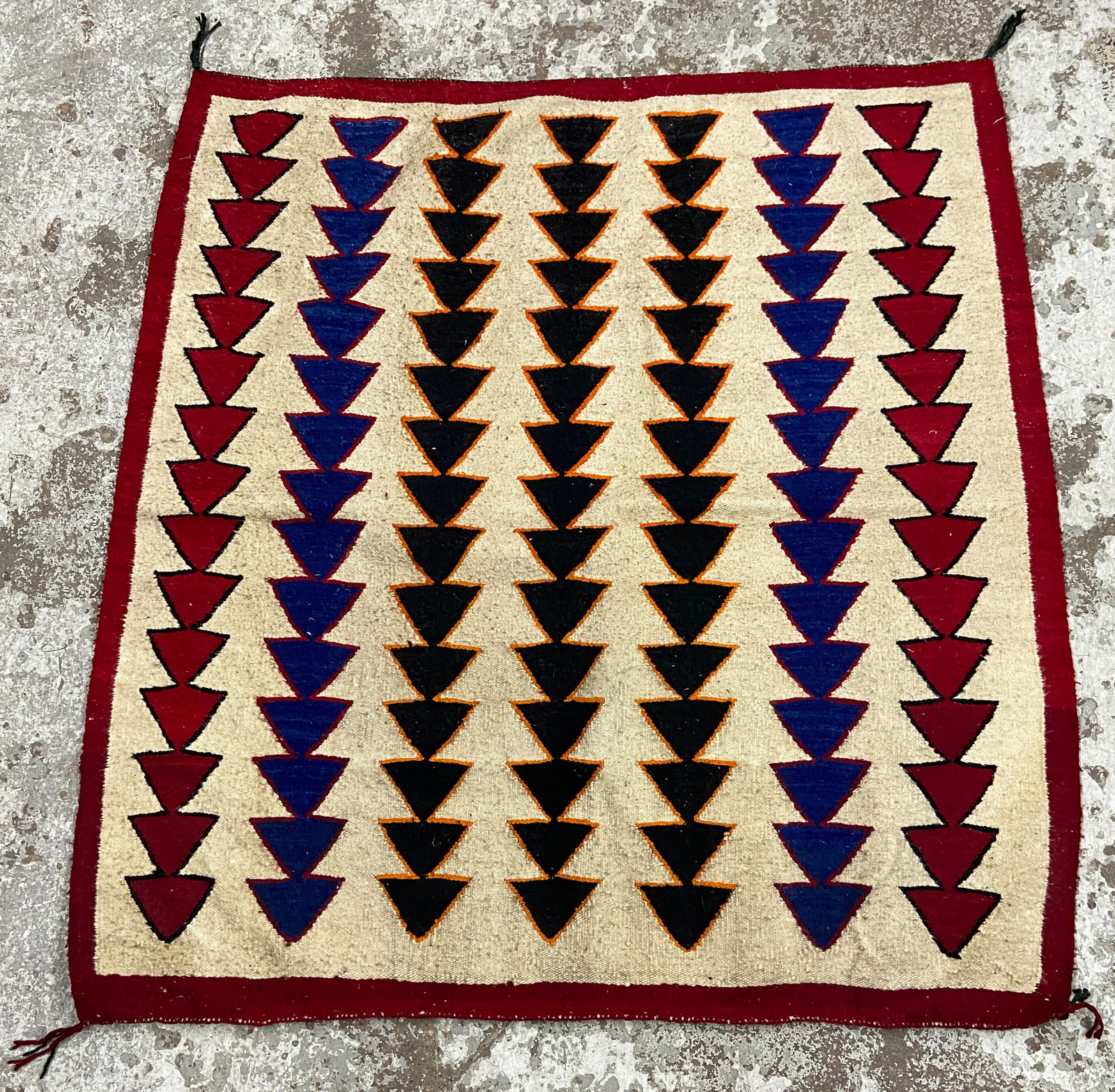 4' 5" x 4' 7" Eye Dazzler Navajo Rug. (1 of 2)
