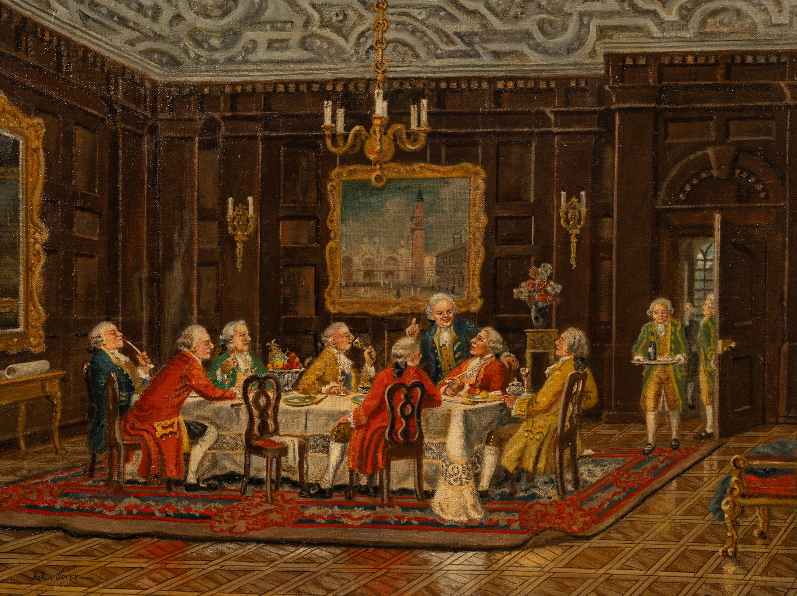 "The Admiral Explains" Oil Painting, John Terry. (1 of 6)