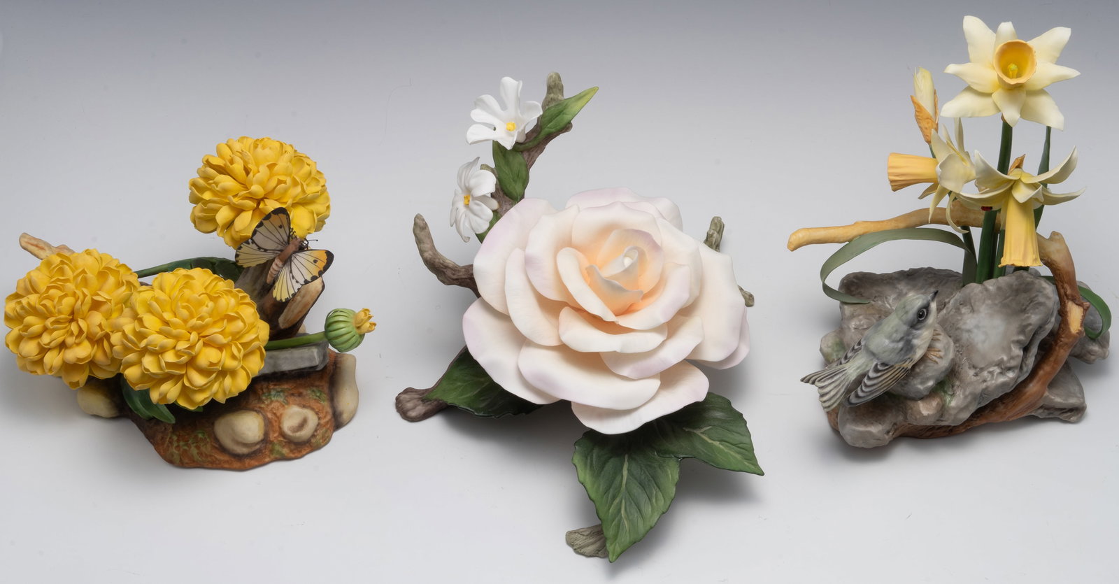 Lot of 3 Boehm Flower Figures - Flowers, etc. (1 of 10)