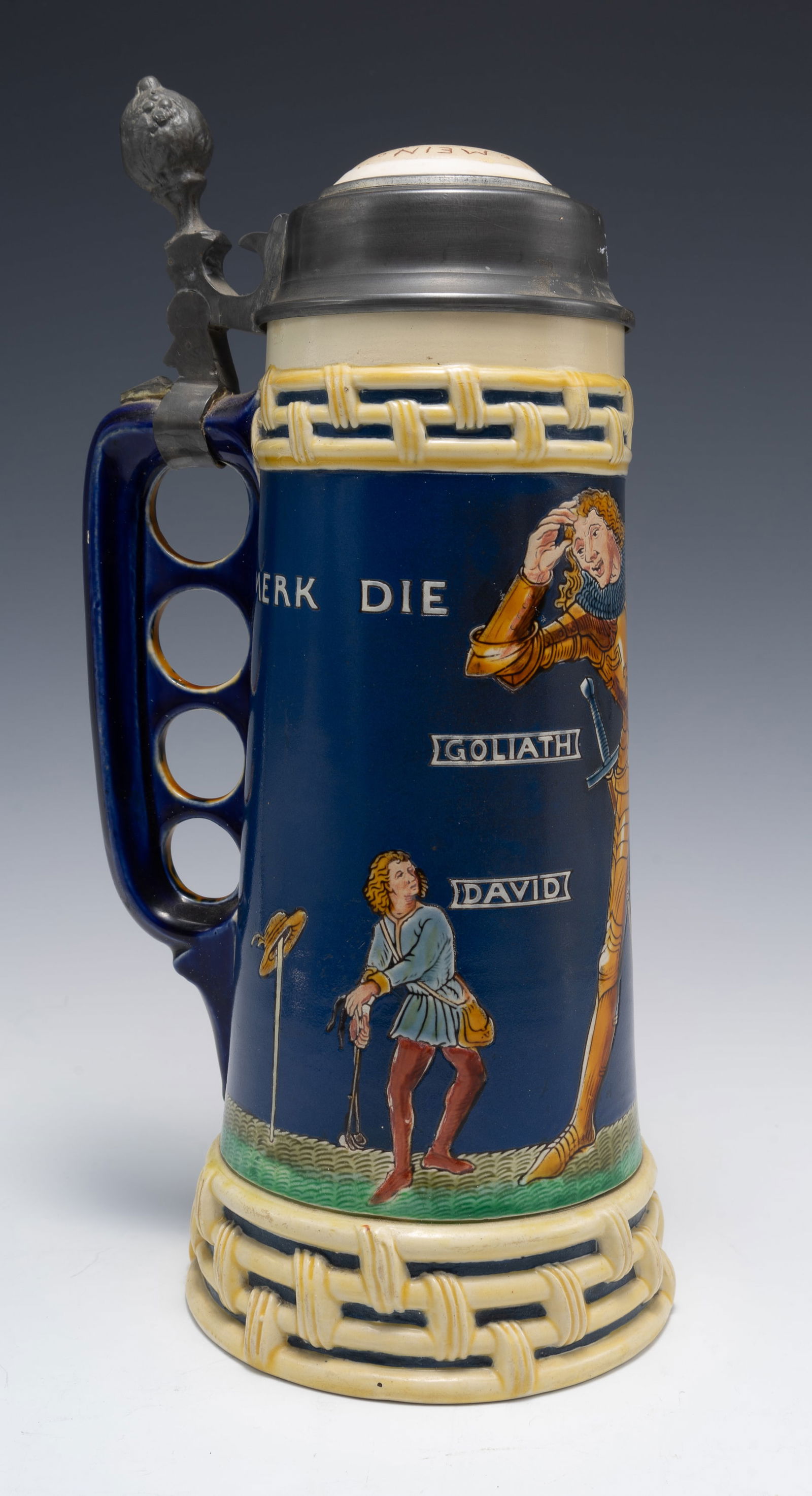 Mettlach 1/2 Liter David & Goliath Stein, #2718. (1 of 5)