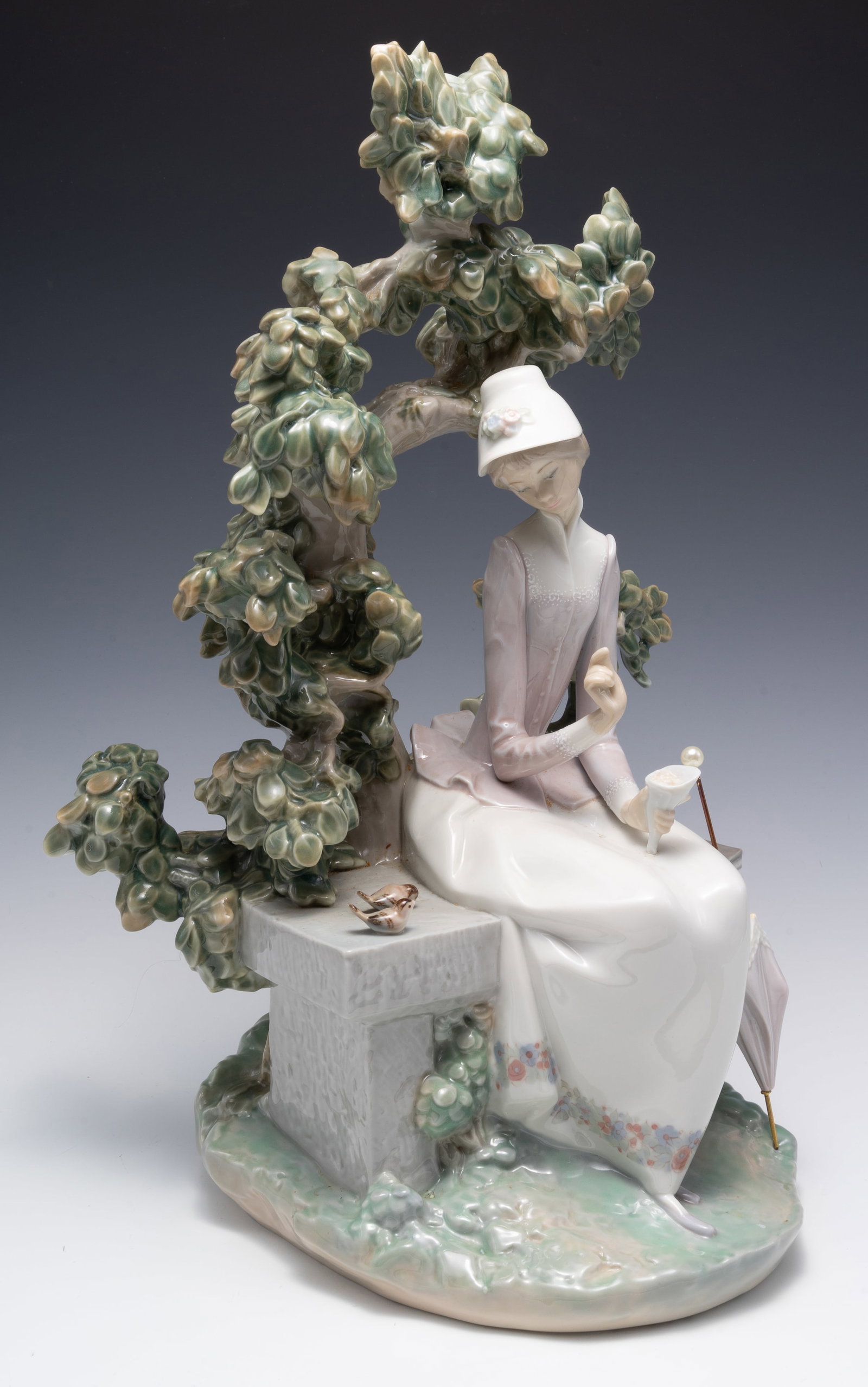 Lladro Reminiscing Figurine- Woman on Bench. (1 of 5)