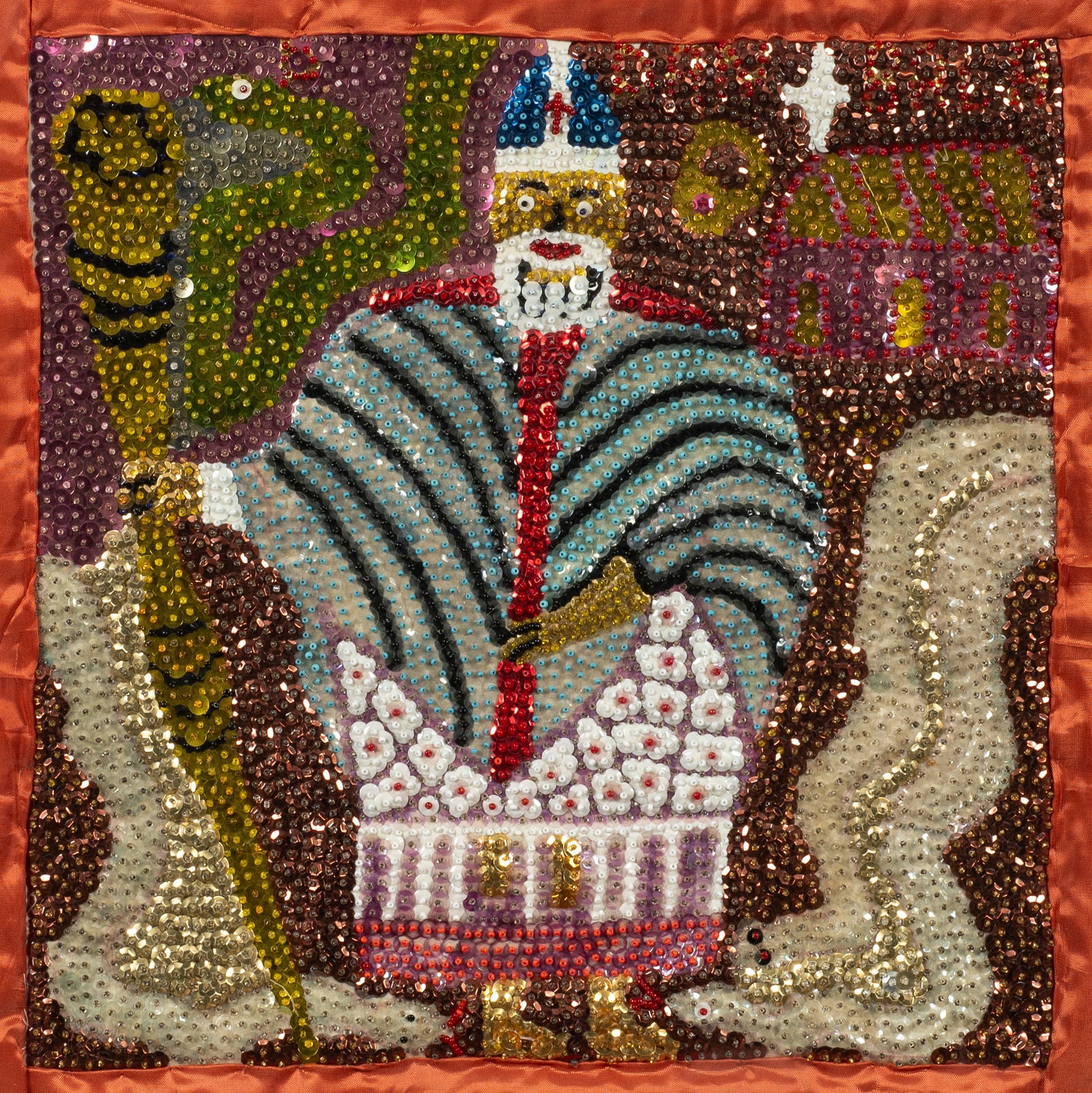 Dambala Voodoo Art Sequined Flag. (1 of 4)