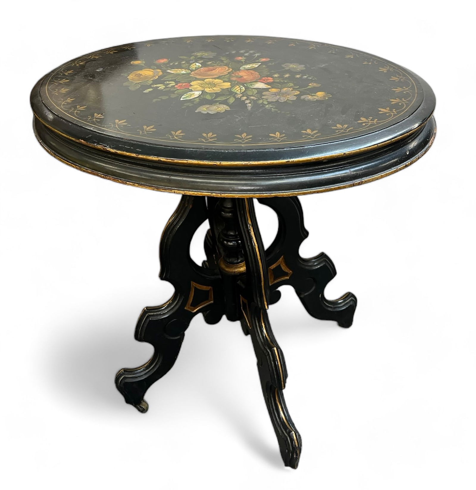 Victorian Ebonized Lamp Table. (1 of 3)