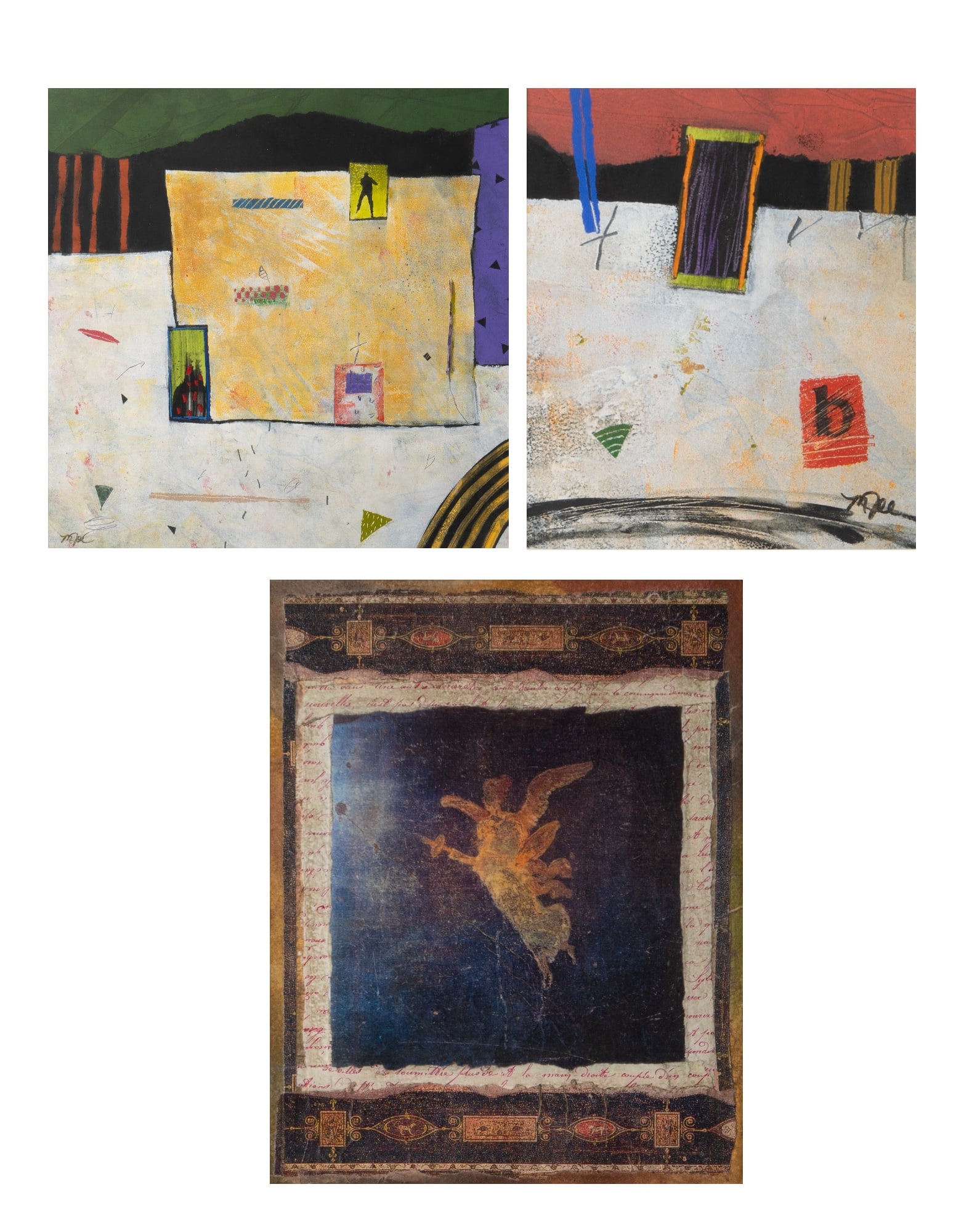 Lot of 3 Artworks - Mamie Joe & Danielle Desplan. (1 of 11)