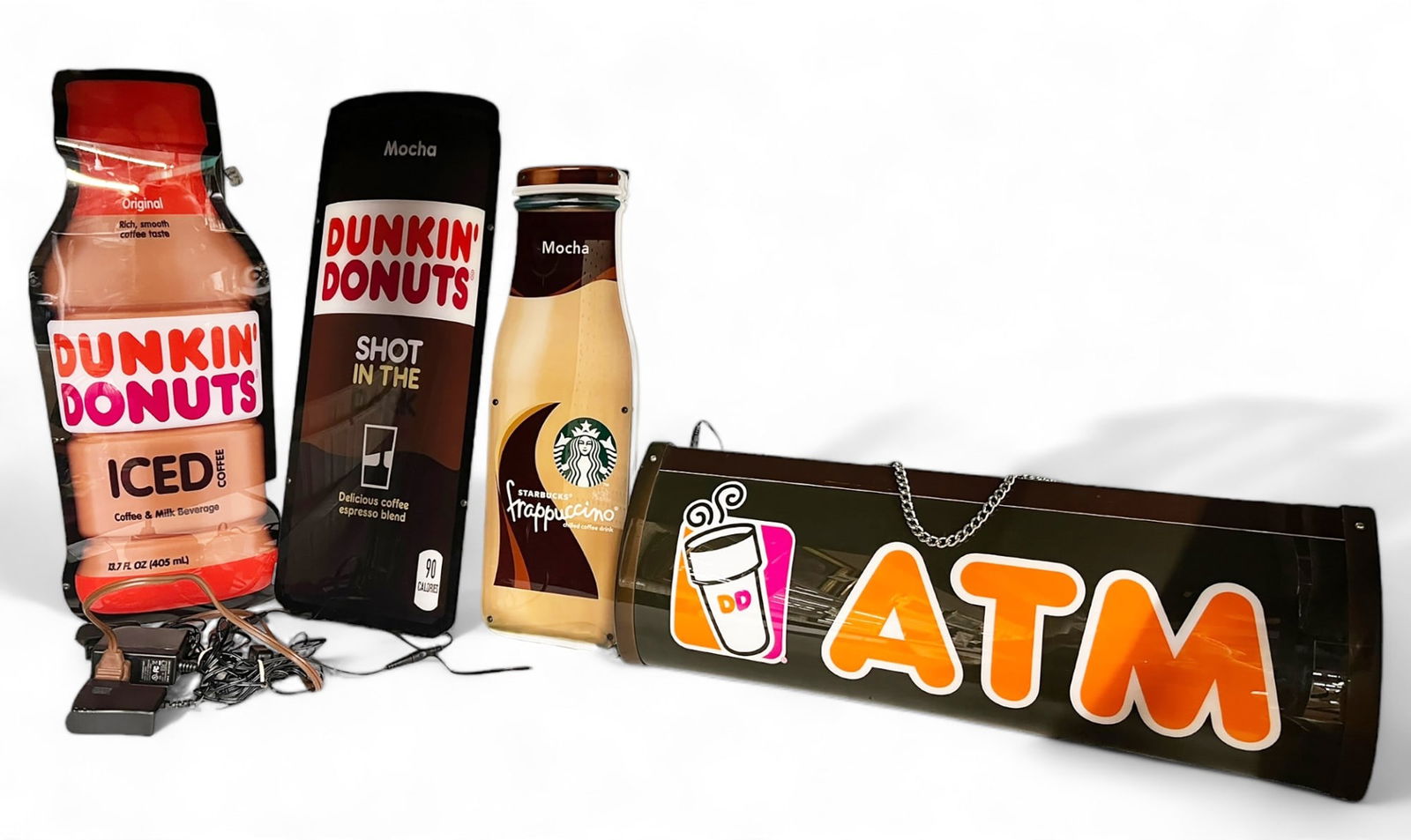 Dunkin' Donuts & Starbucks Wall Lighting Sign Lot. (1 of 4)