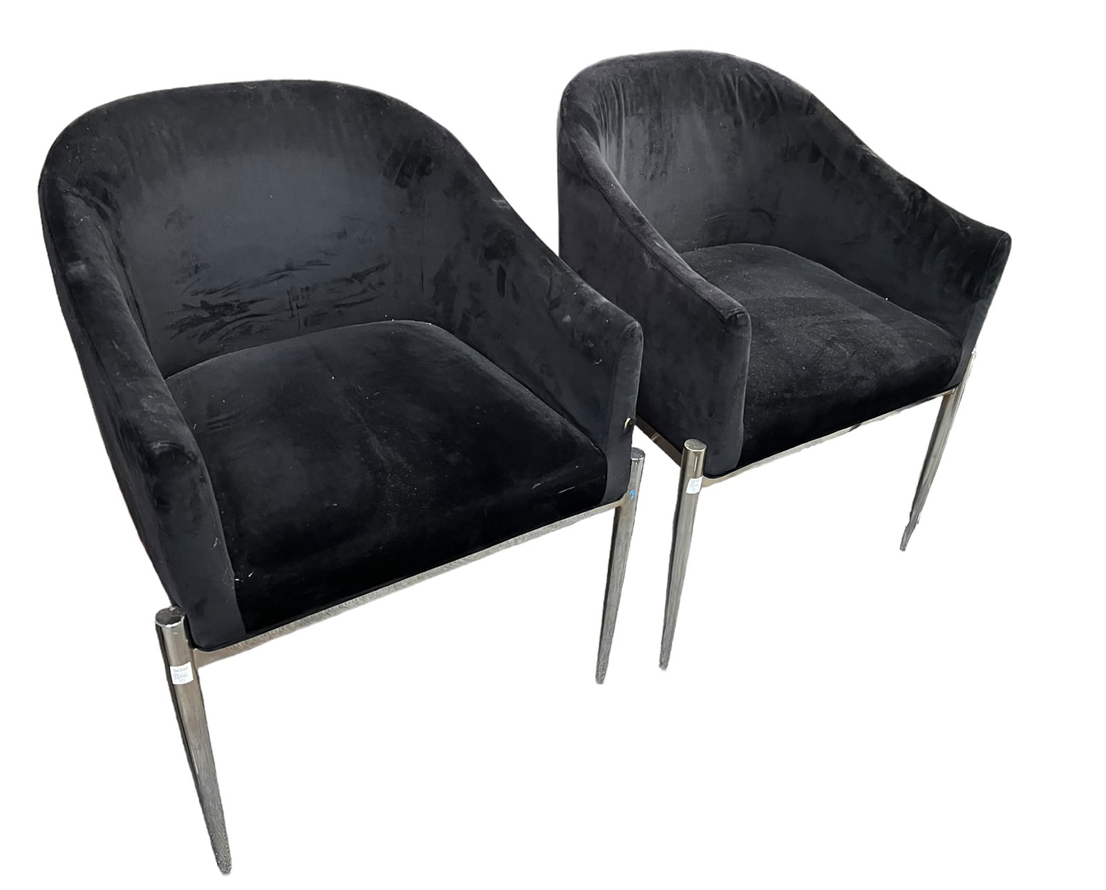 Pair of Chrome Modern Armchairs. (1 of 2)