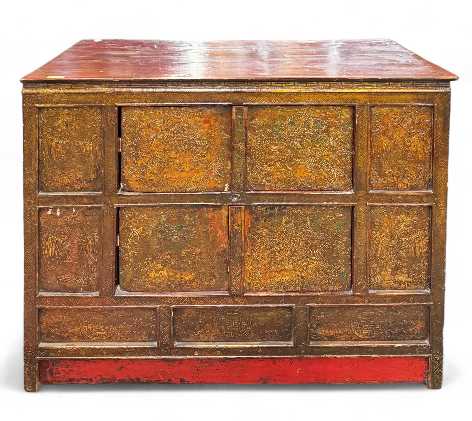 Tibetan Dragon Cabinet. (1 of 3)