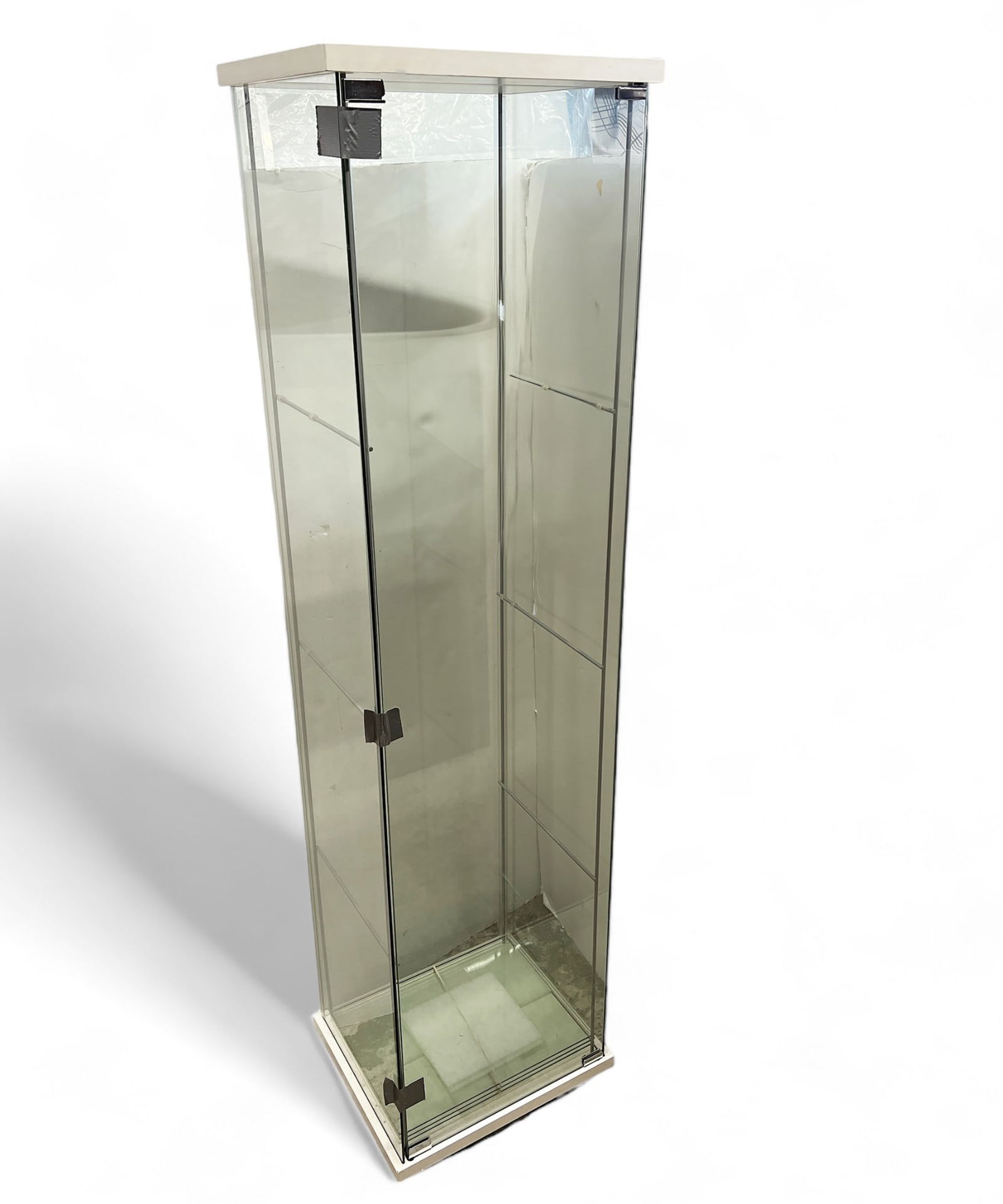 Contemporary Tower-Style Glass Display Cabinet. (1 of 1)