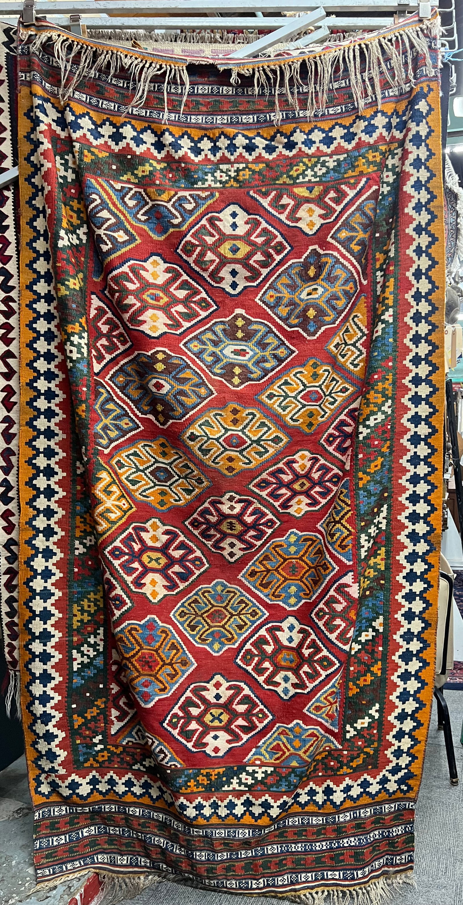 5' 1" x 9' Multicolor Kelim Rug. (1 of 1)