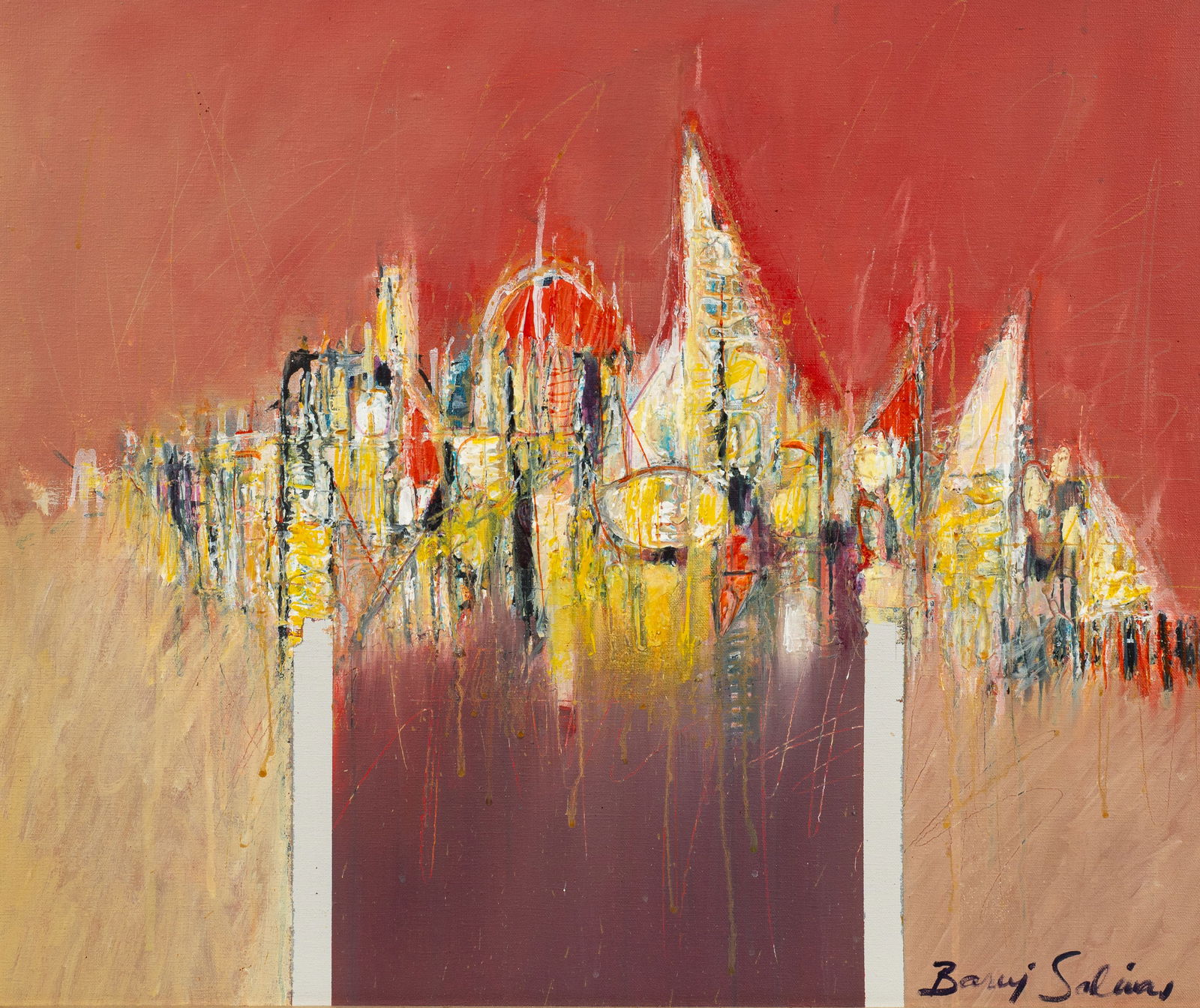 Abstract Cityscape Painting by Baruj Salinas. (1 of 6)