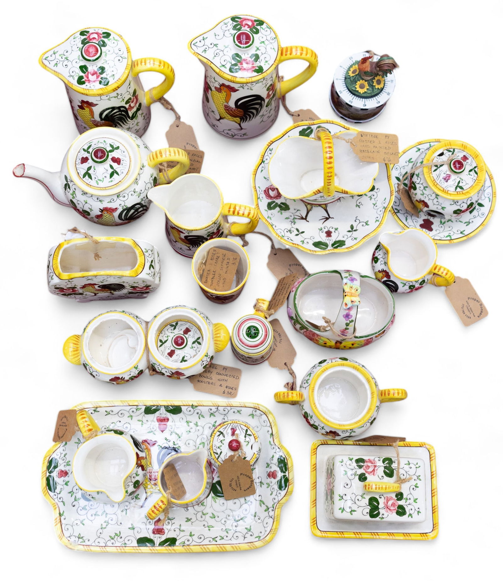 Vintage Early Provincial Japan Rooster Tableware. (1 of 6)