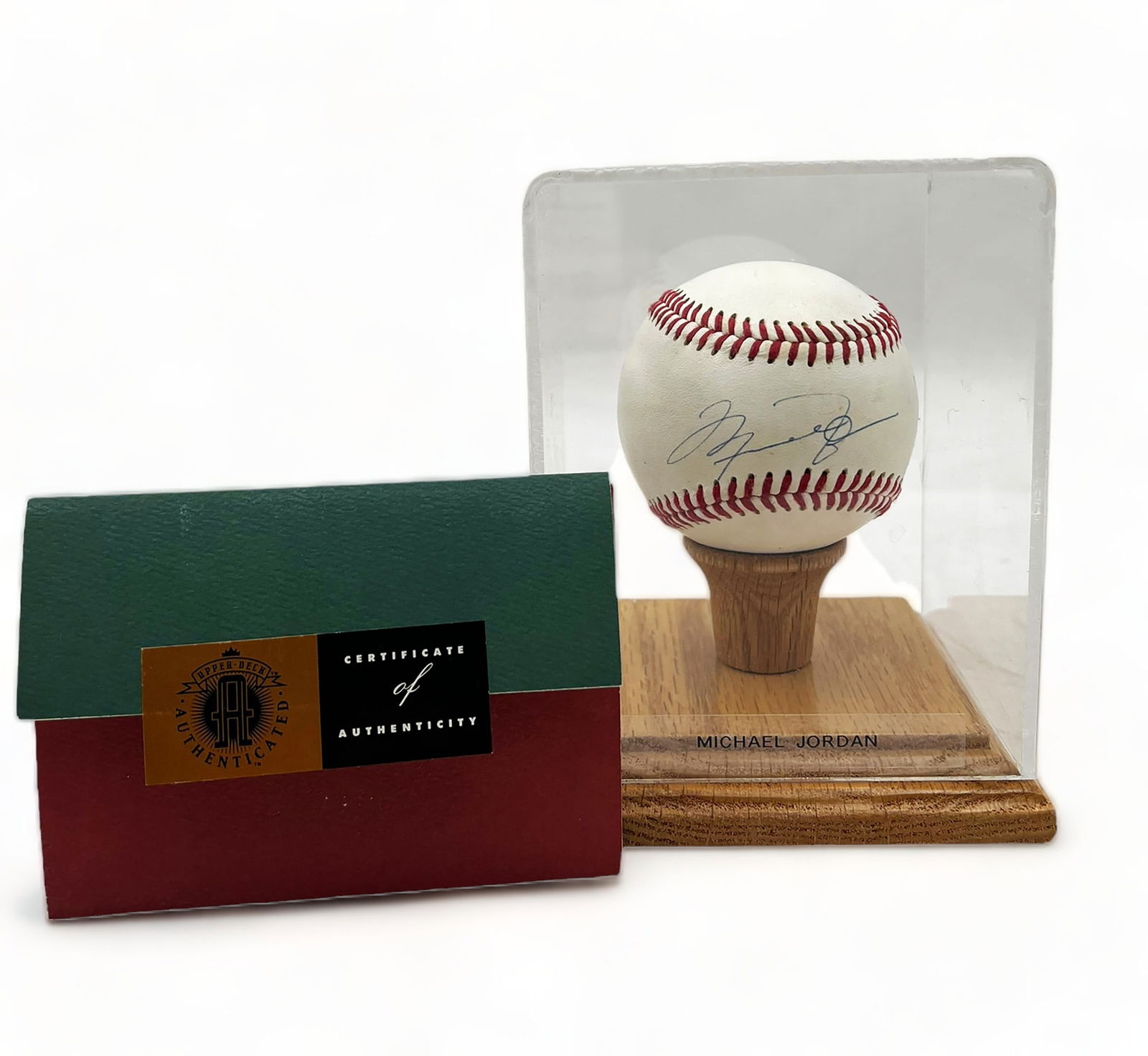 Autographed Michael Jordan Baseball w/ Case & COA. (1 of 2)