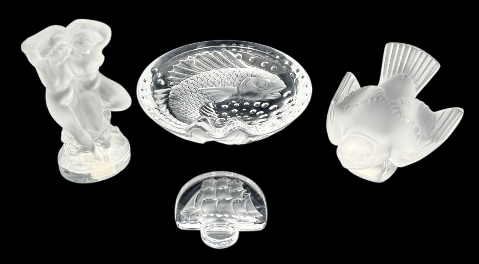 Lot of 4 Lalique France Crystal Pcs. - Nudes, etc. (1 of 5)