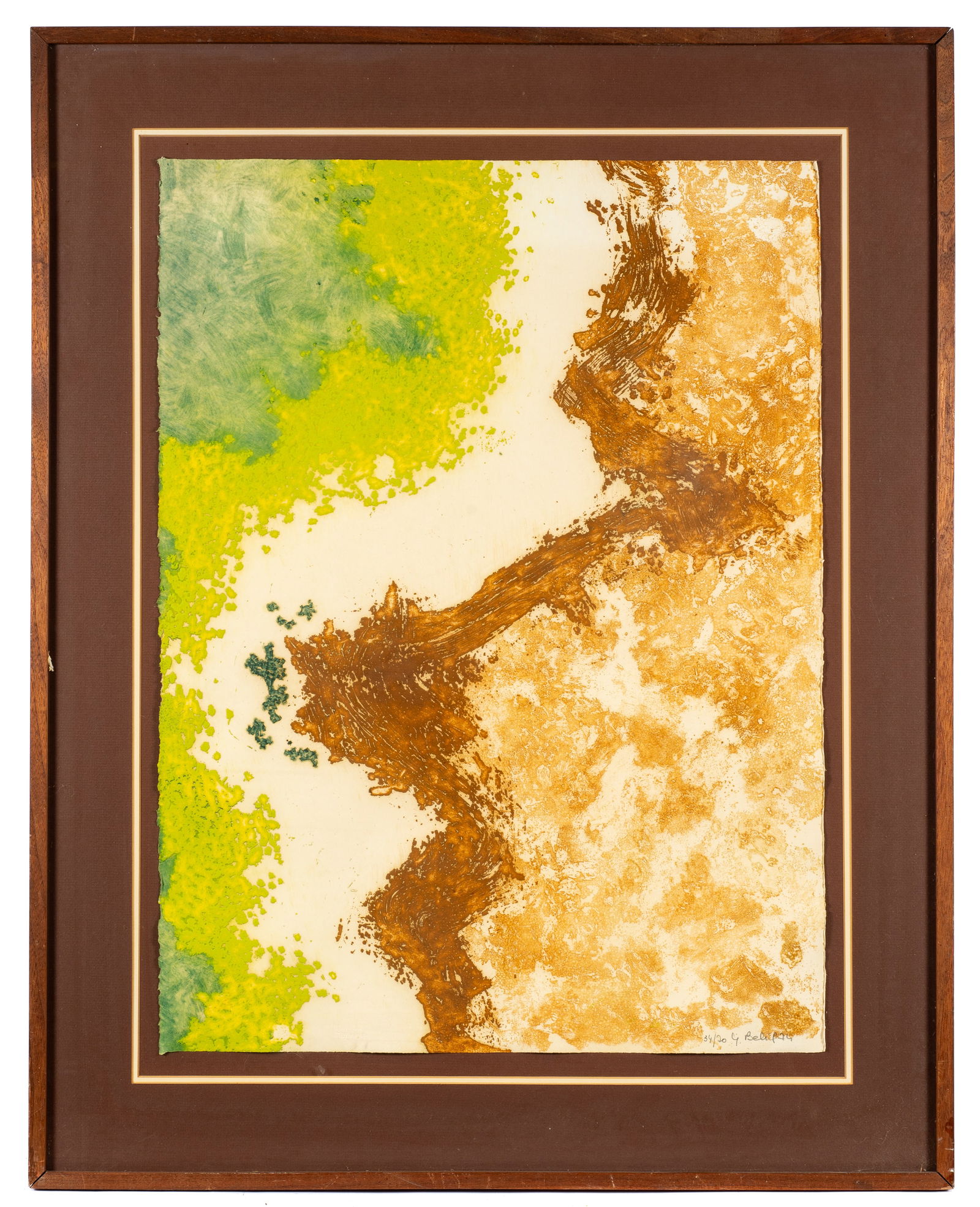 Mixed Media Abstract Print, Yannick Ballif. (1 of 5)