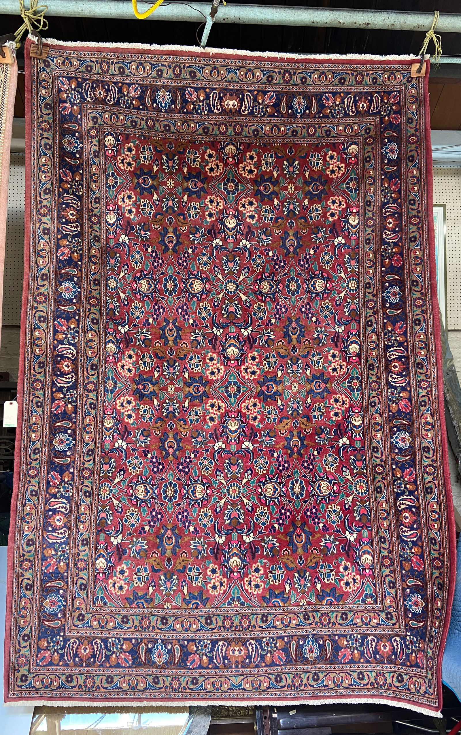 6' 10" x 10' 3" Red Sarouk Pattern Oriental Rug. (1 of 3)