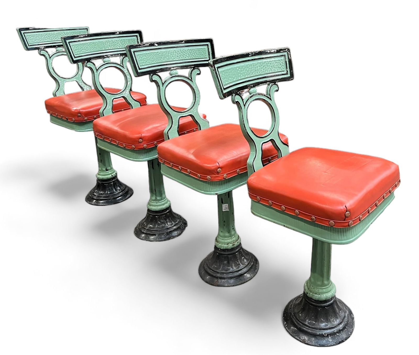 Four Antique Ceramic Ice Cream Parlor Chairs. (1 of 5)