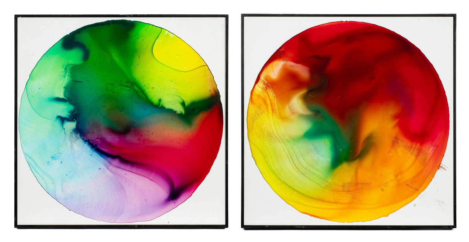 Lot of Two Abstract Paintings by John Sabraw. (1 of 11)