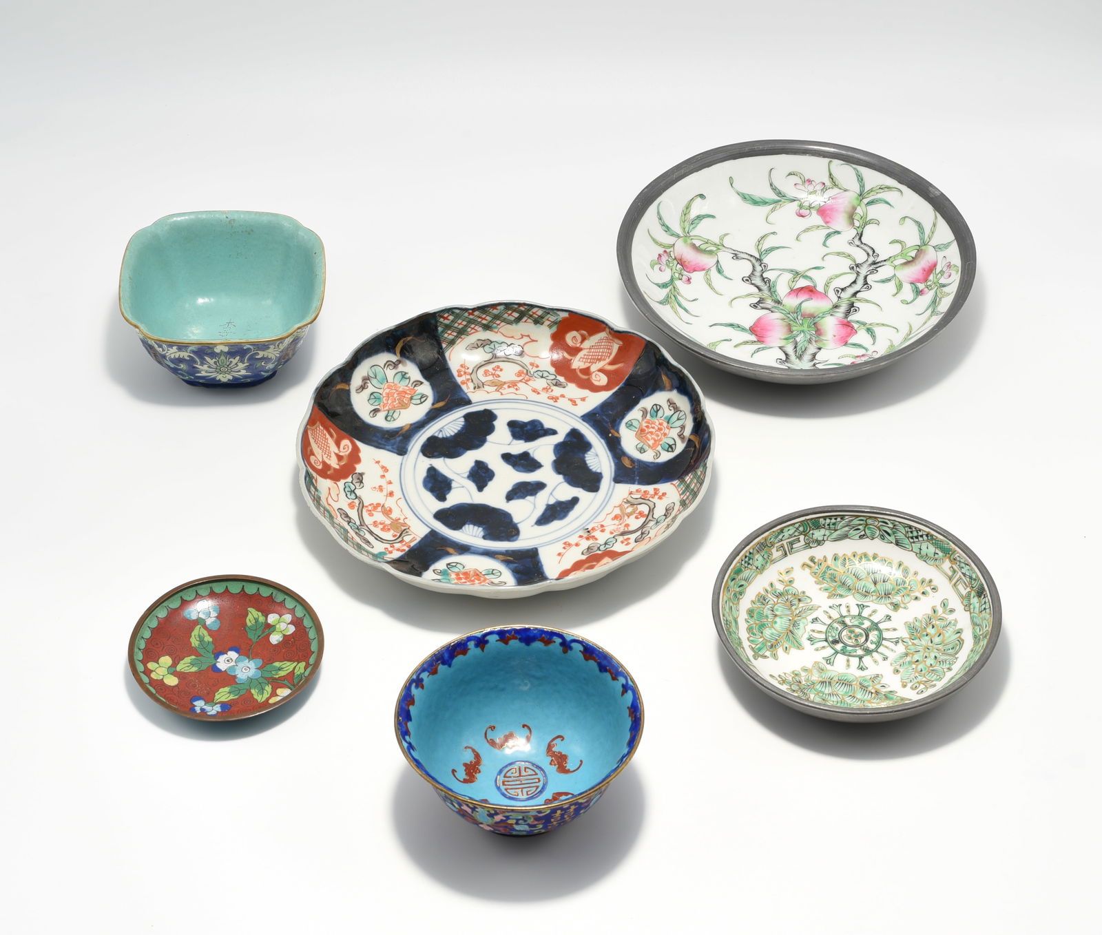 Lot of Asian Porcelain & Cloisonne. (1 of 2)