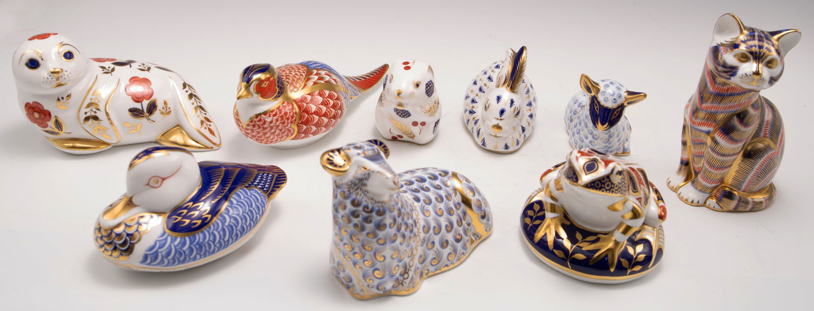 Lot of Royal Crown Derby Imari Animal Paperweights (1 of 4)