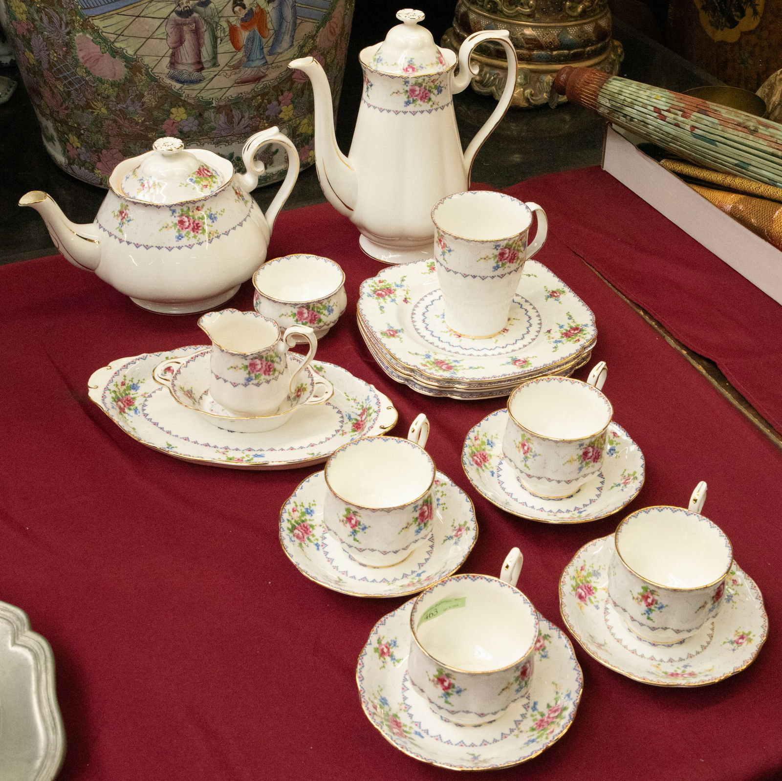 Royal Albert Petit Point Partial China Set. (1 of 8)