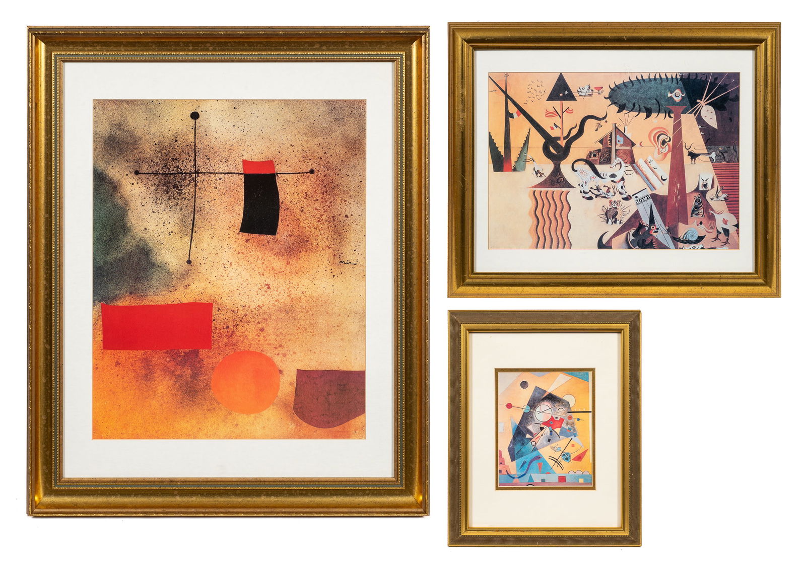 Lot of 3 Offset Lithographs - Kandinsky & Miro. (1 of 14)