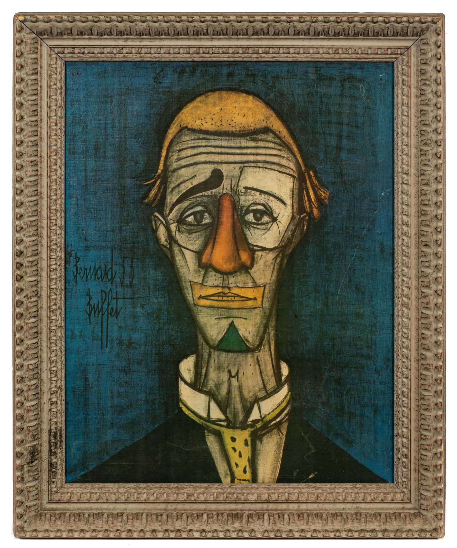 Print of Clown on Canvas, Bernard Buffet. (1 of 6)