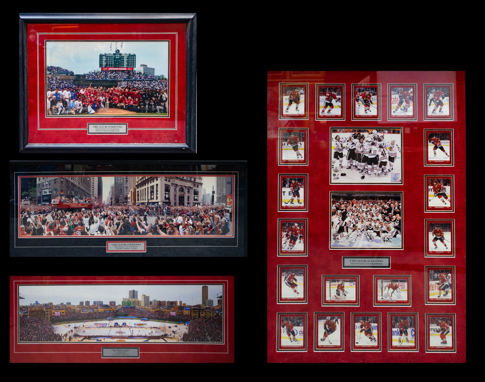Lot of Large Framed Chicago Blackhawks Photos. (1 of 5)