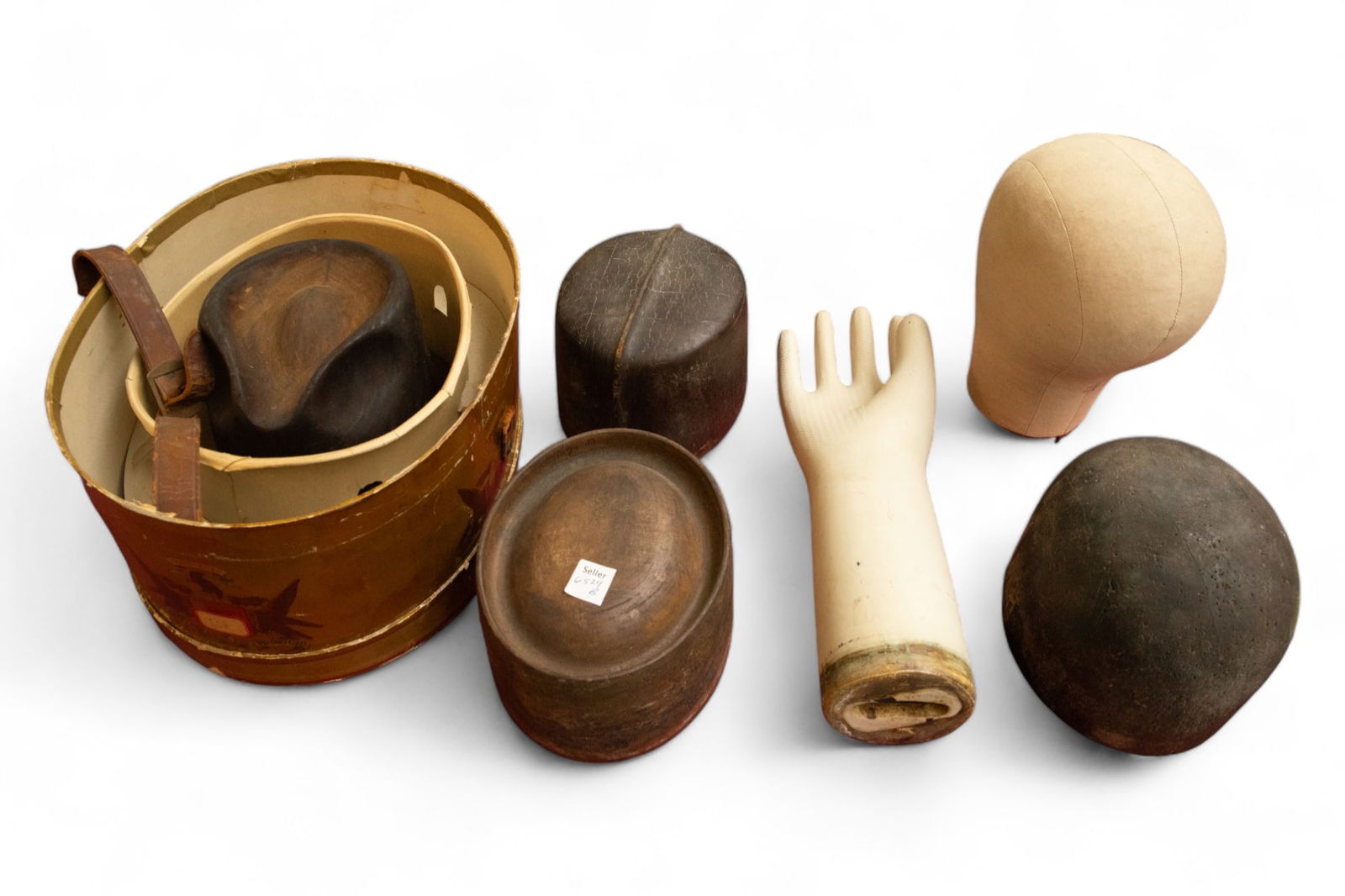 Lot of 5 Hat Molds and One Glove Form. (1 of 5)