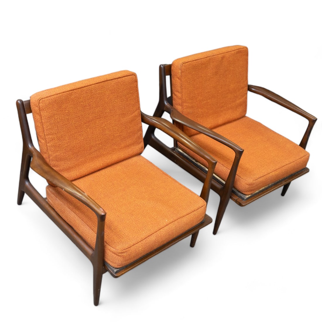 Pair of Signed Selig Danish Lounge Chairs. (1 of 4)